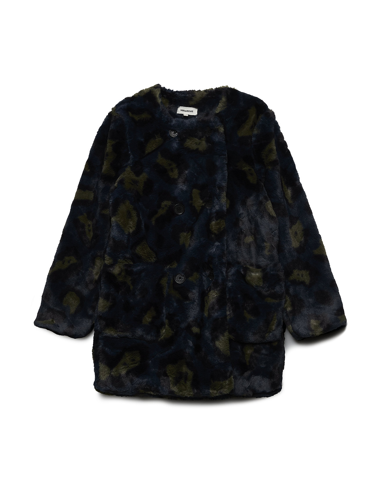 Fake Fur Jacket Jack Blauw Zadig Voltaire Kids zadig voltaire kids kopen in de aanbieding