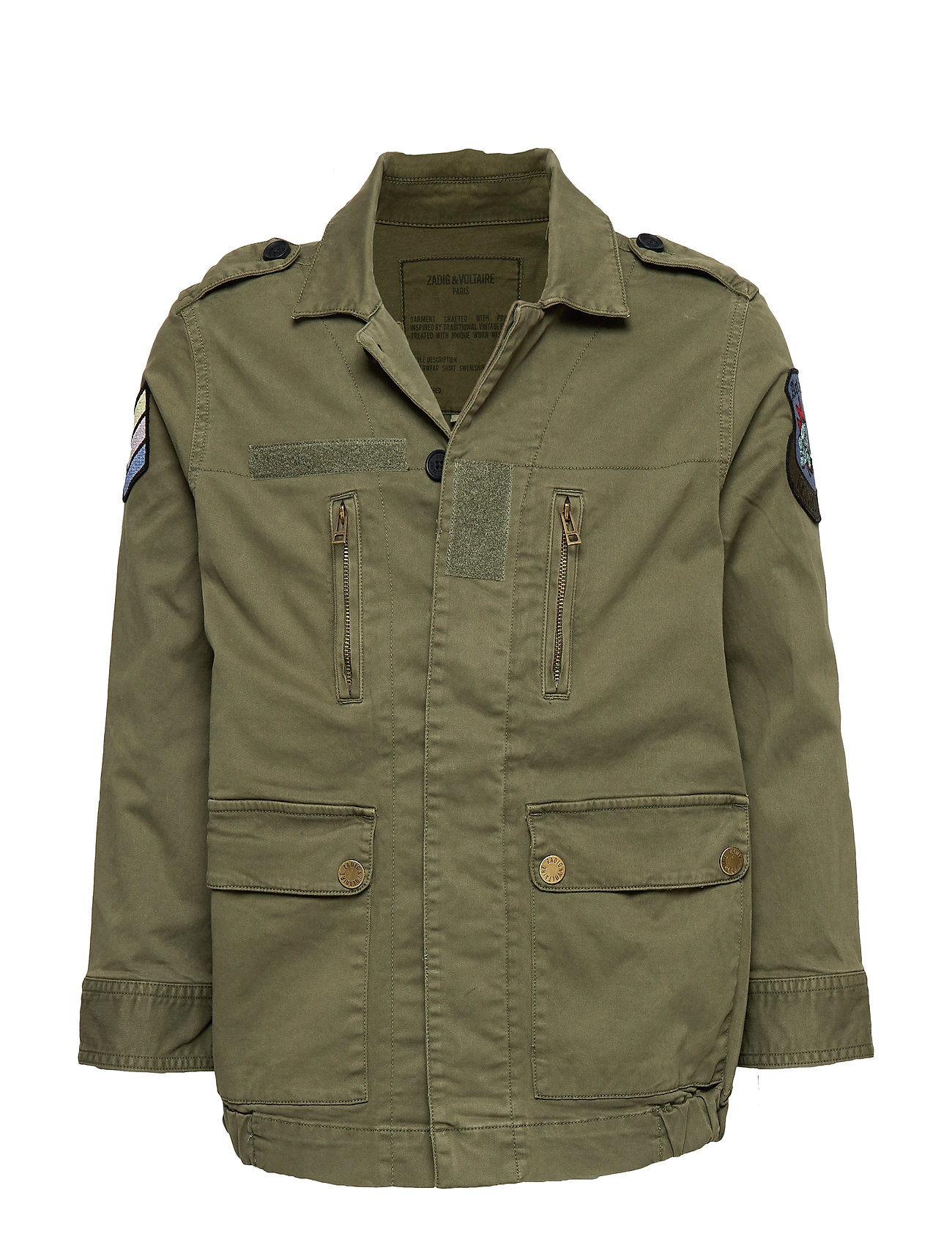 Parka Dun Jack Shelljack Groen Zadig Voltaire Kids zadig voltaire kids kopen in de aanbieding
