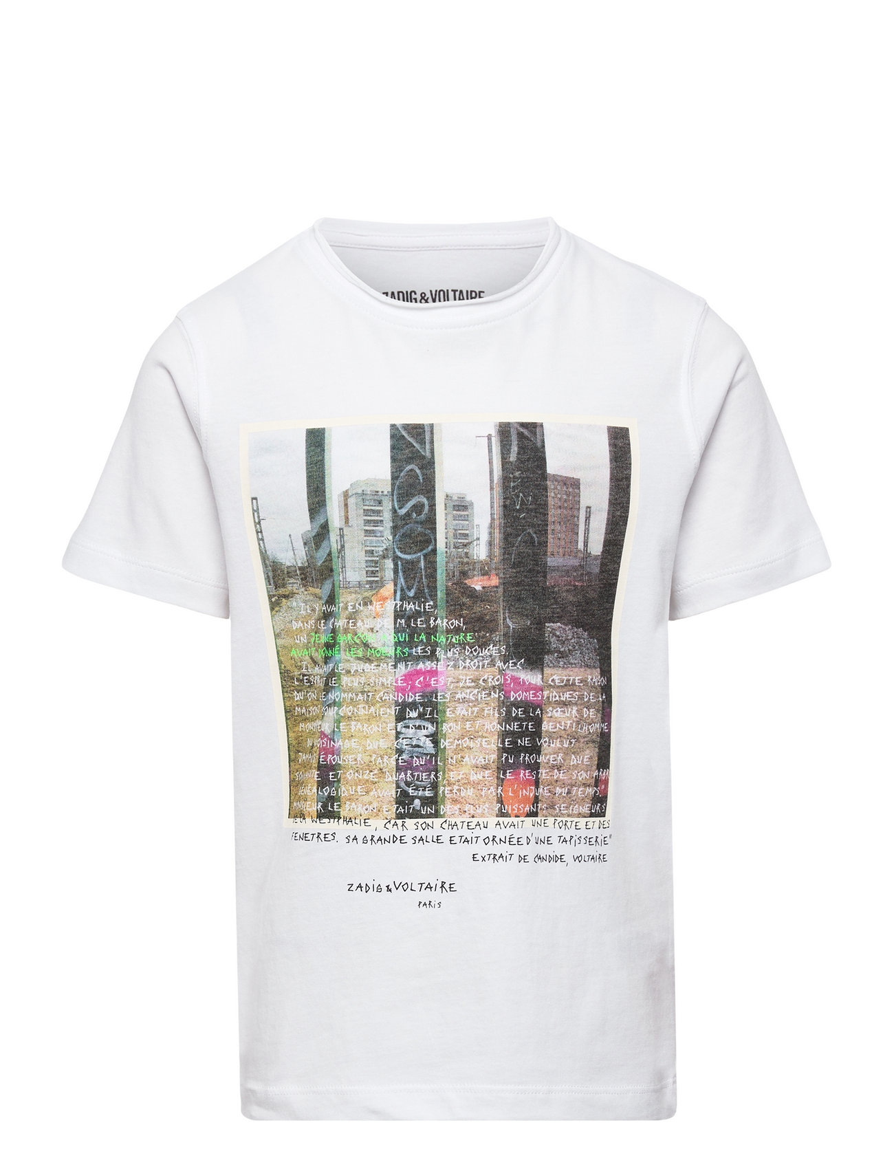 Zadig & Voltaire Kids Short Sleeves Tee-shirt (White), 162 kr Stort udvalg af mærker | Booztlet.com