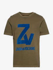 Zadig & Voltaire Kids - SHORT SLEEVES TEE-SHIRT - pattern long-sleeved t-shirt - khaki - 0