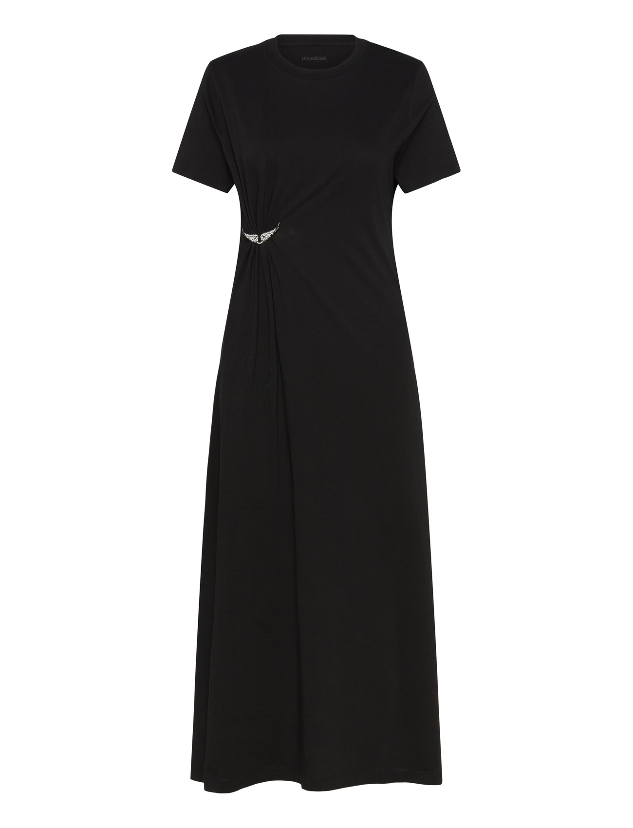Zadig & Voltaire Raja Hc Plisse Wings, M, Black, Designere > Maxi Dress, Dame
