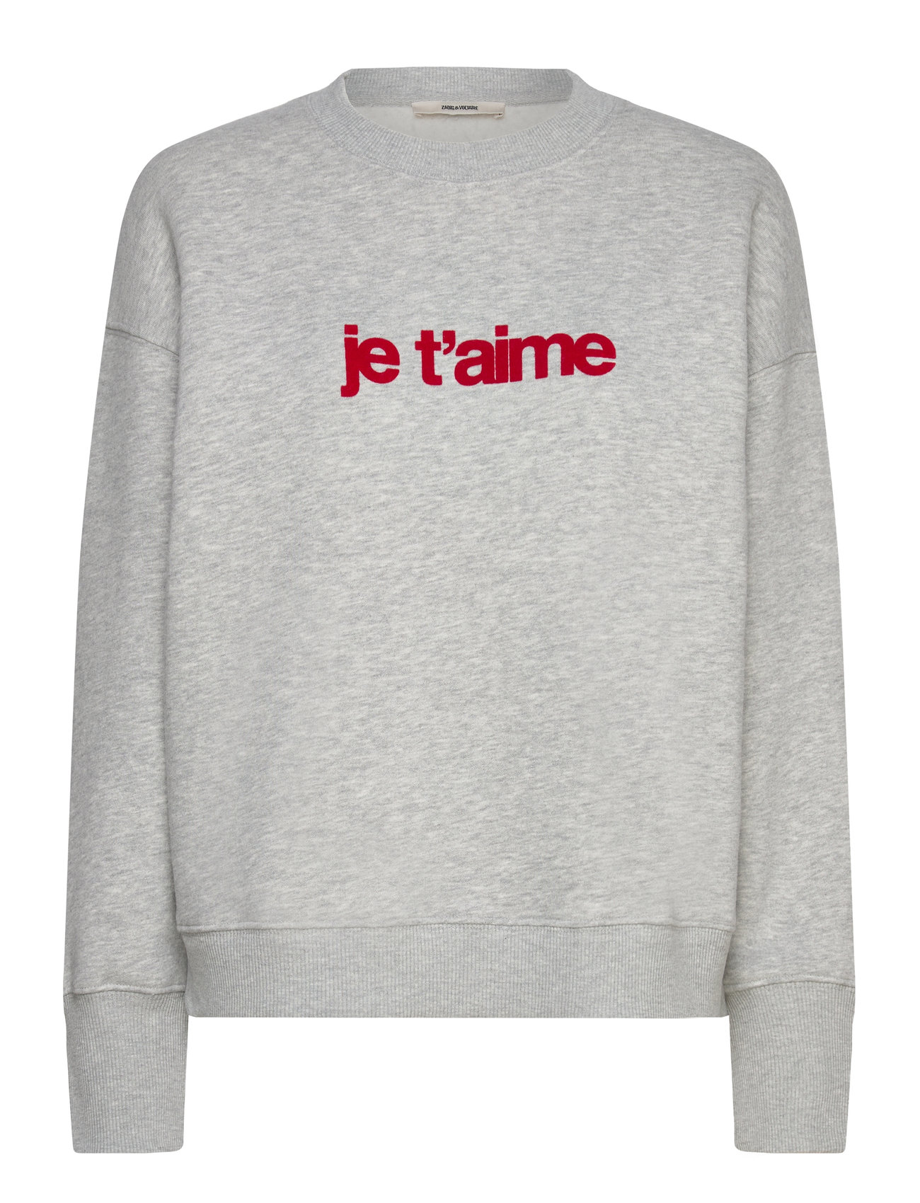 Oscar Pmo Je T Aime Floc Designers Sweat-shirts & Hoodies Sweat-shirts Grey Zadig & Voltaire