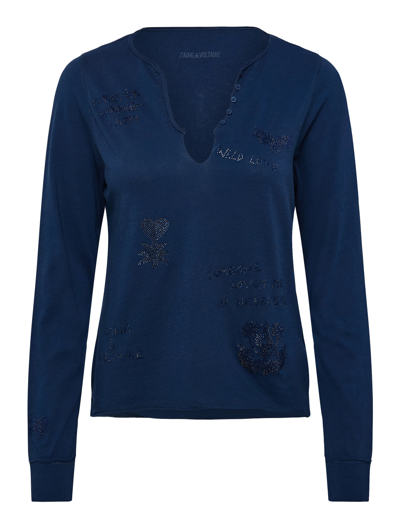 ZADIG & VOLTAIRE Tuni Ml Cl Multi Strass Navy - S - Damen