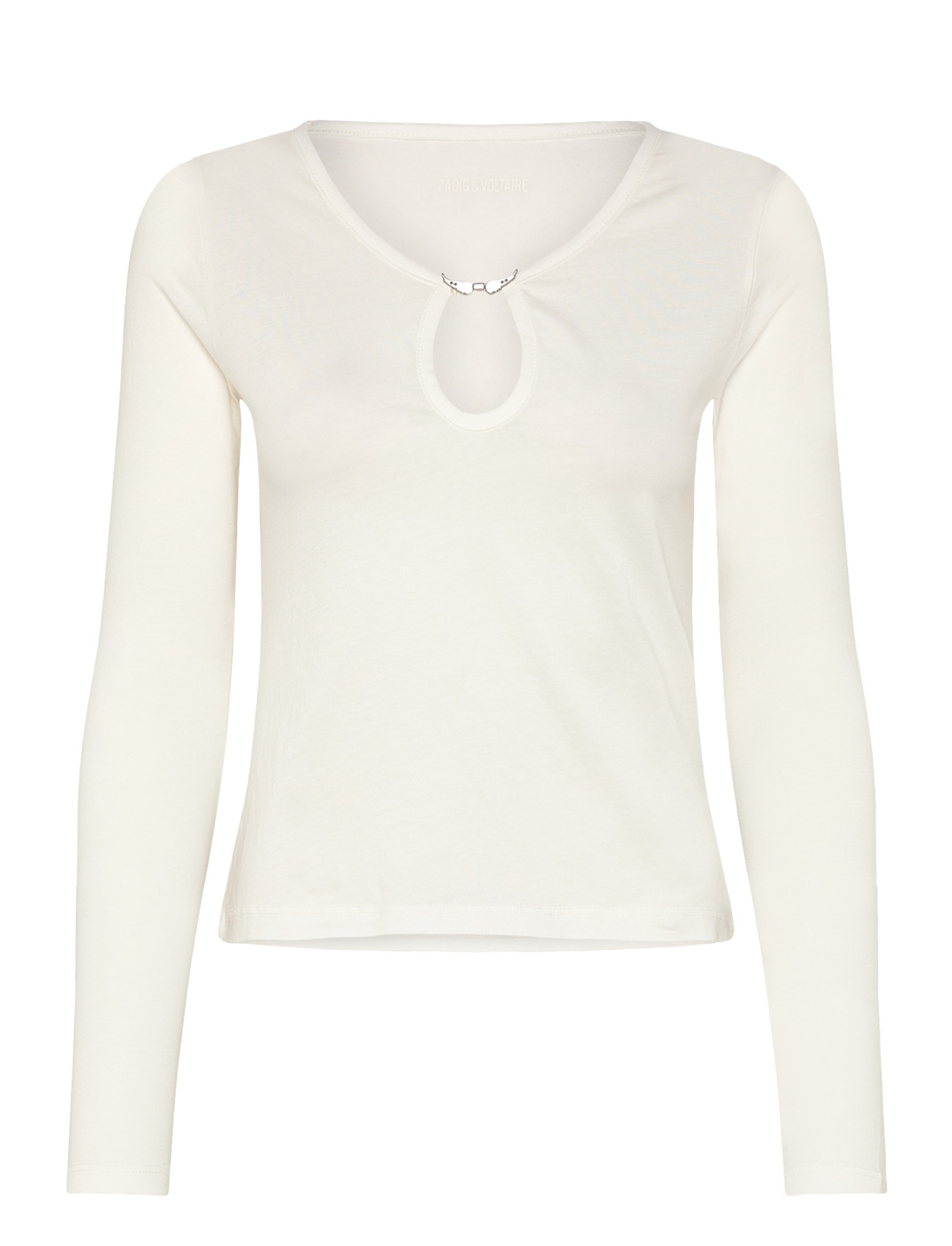 Zadig & Voltaire Tina Cl, L, Cream, T-Shirts & Toppe > Langærmede, Dame