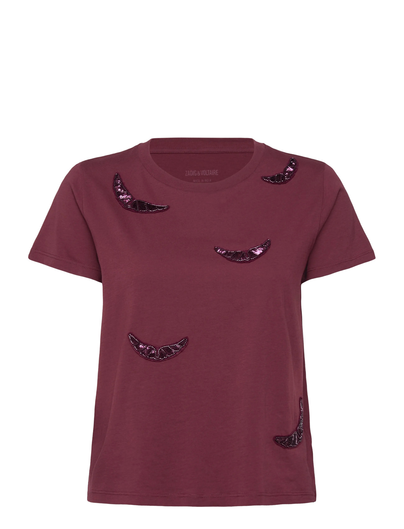 ZADIG & VOLTAIRE Alys Hc Embroidery Wings Burgundy - XS - Damen