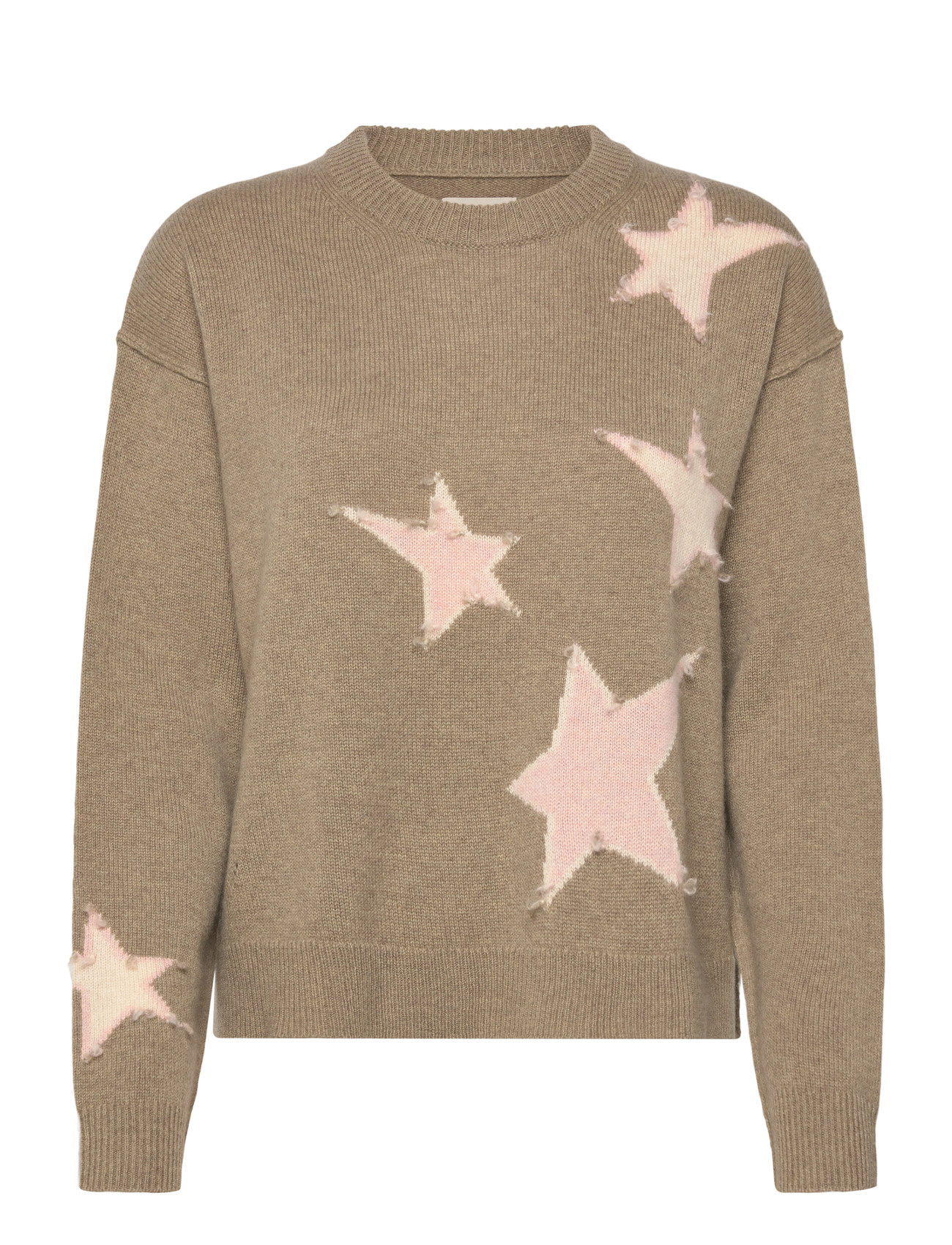 Zadig & Voltaire Markuz Ws Stars Outline, XS, Brown, Strik > Trøjer, Dame
