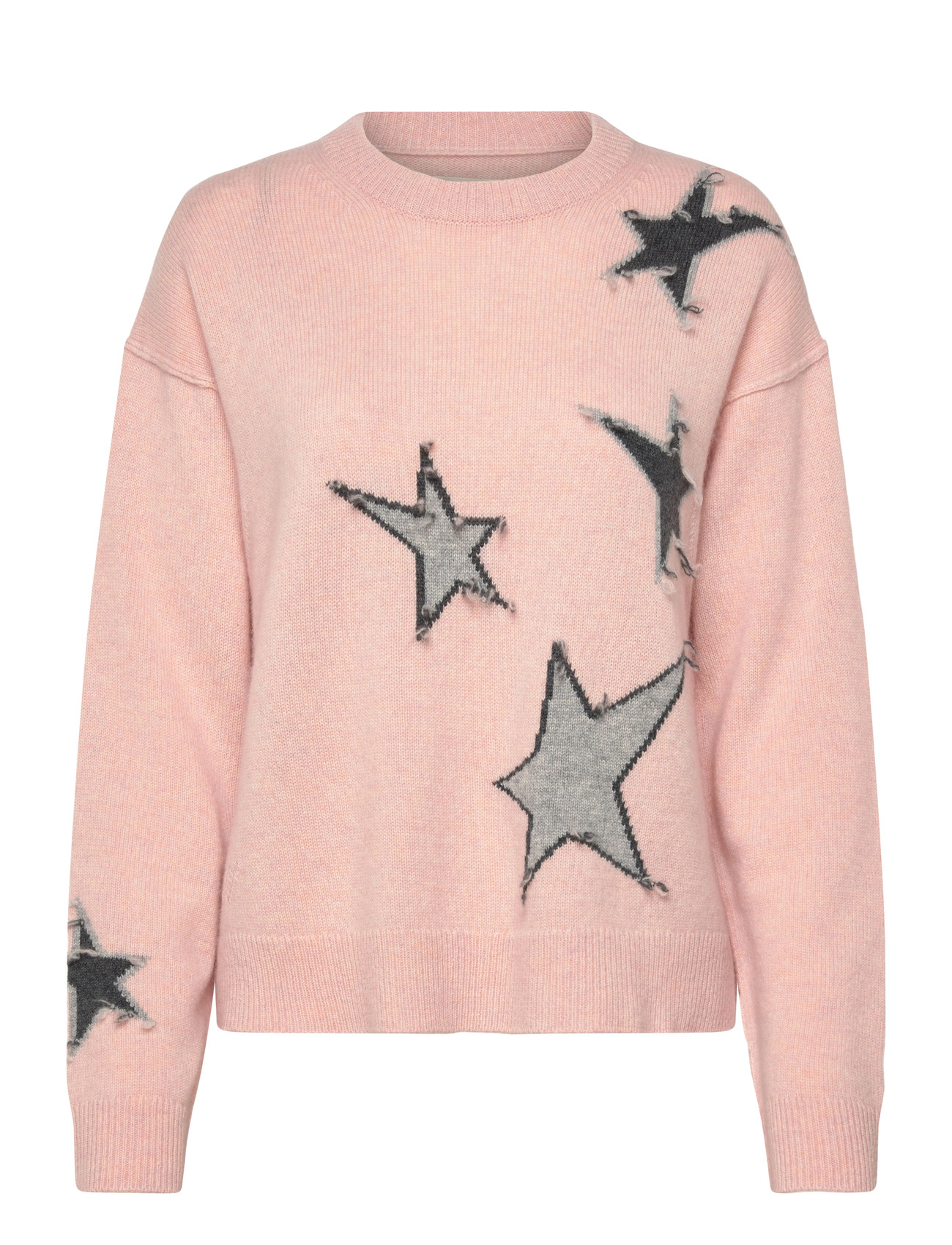 Zadig & Voltaire Markuz Ws Stars Outline, XS, Pink, Strik > Trøjer, Dame
