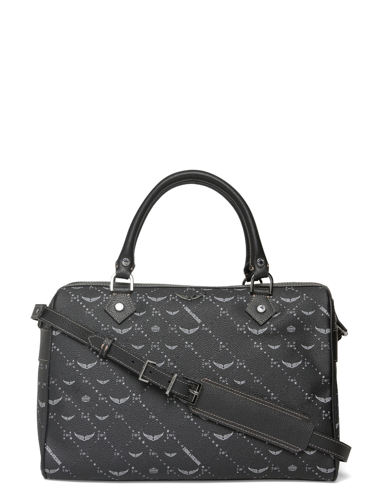Zadig & Voltaire Sunny Vibe Medium Monogram, One Size, Black, Designere > Tasker Med Tophåndtag, Dame