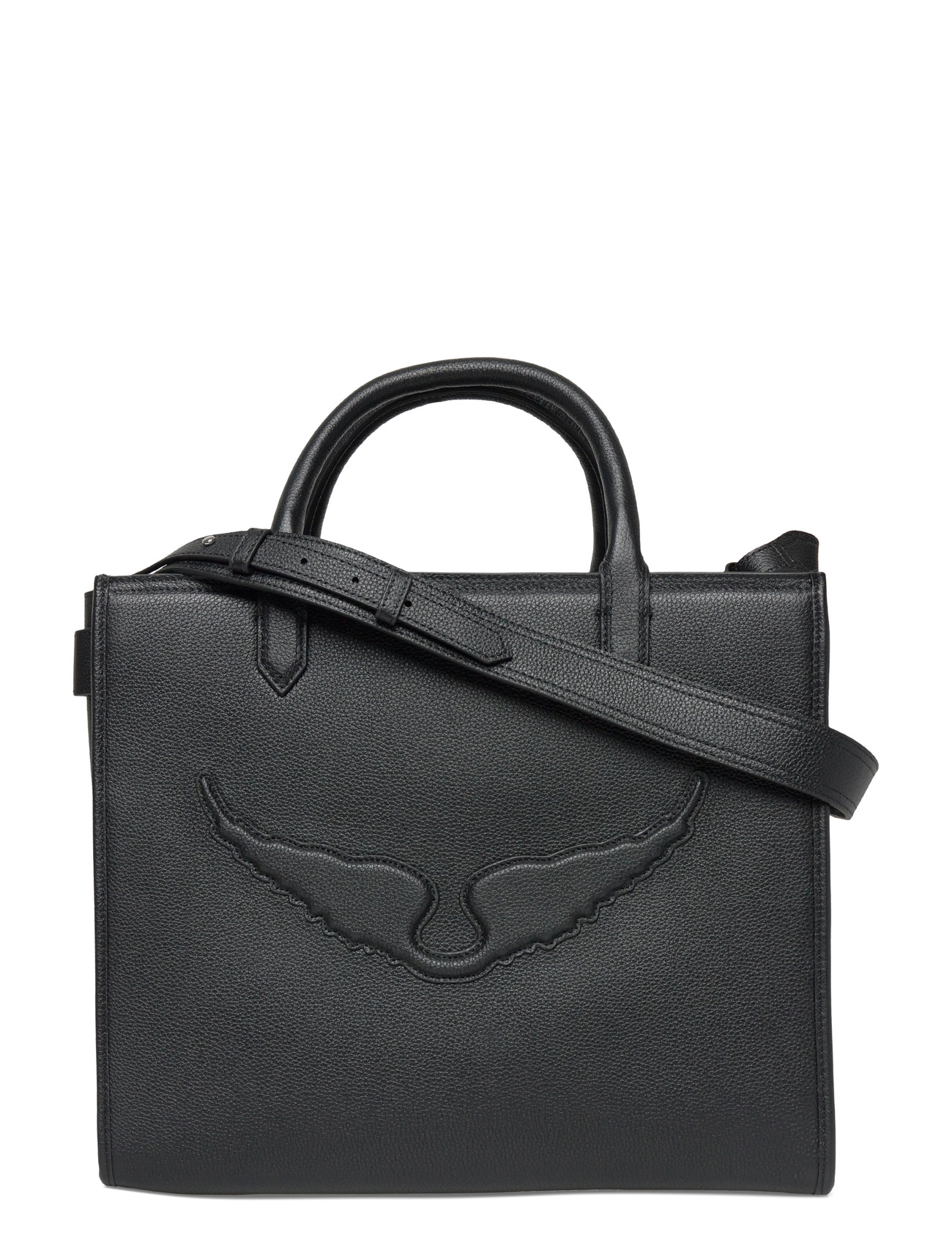 Zadig & Voltaire Angel Tote Grained Leather, One Size, Black, Designere > Totes, Dame