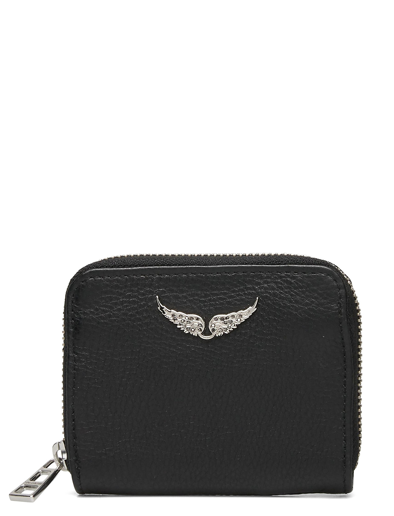 Zadig & Voltaire Mini Zv Grained Leather, One Size, Black, Kortholdere & Punge > Punge, Dame