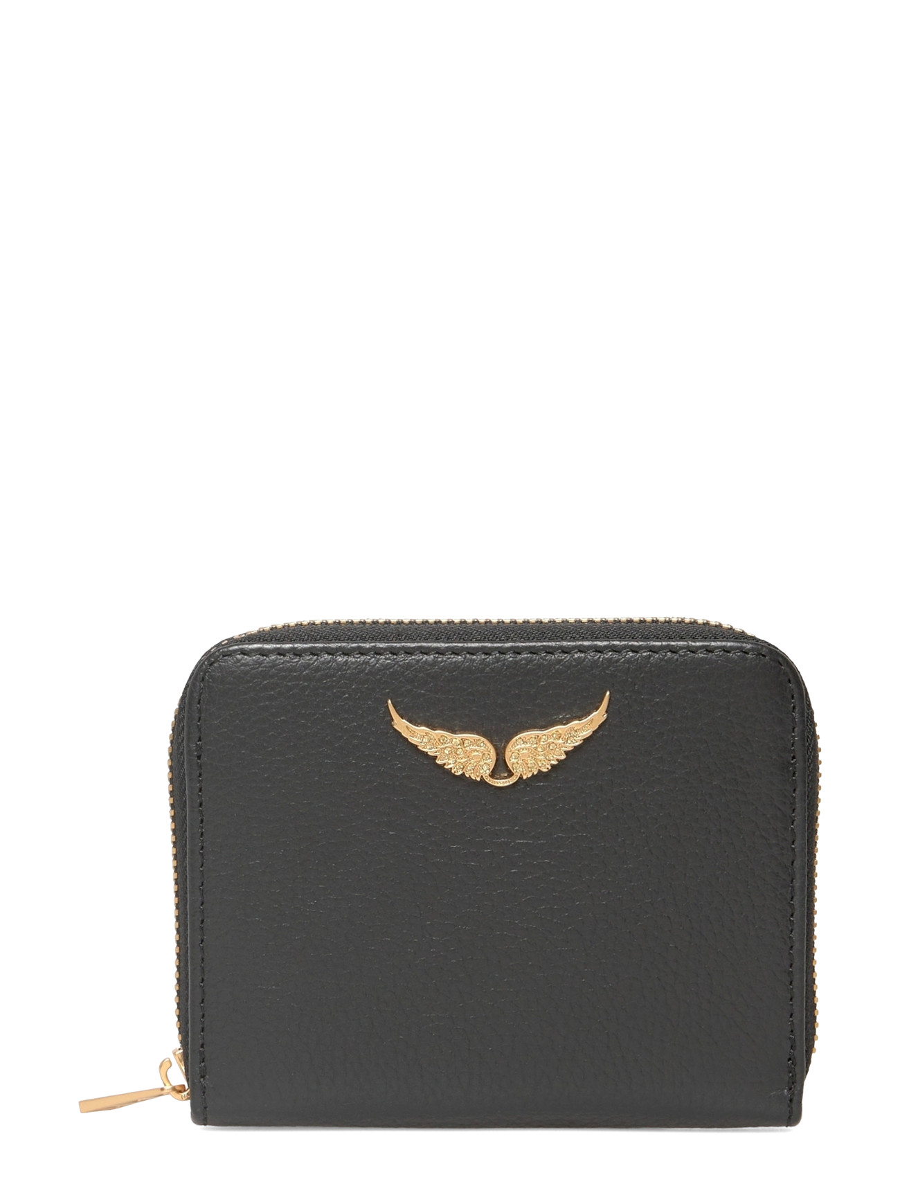 Zadig & Voltaire Mini Zv Grained Leather, One Size, Black, Kortholdere & Punge > Punge, Dame