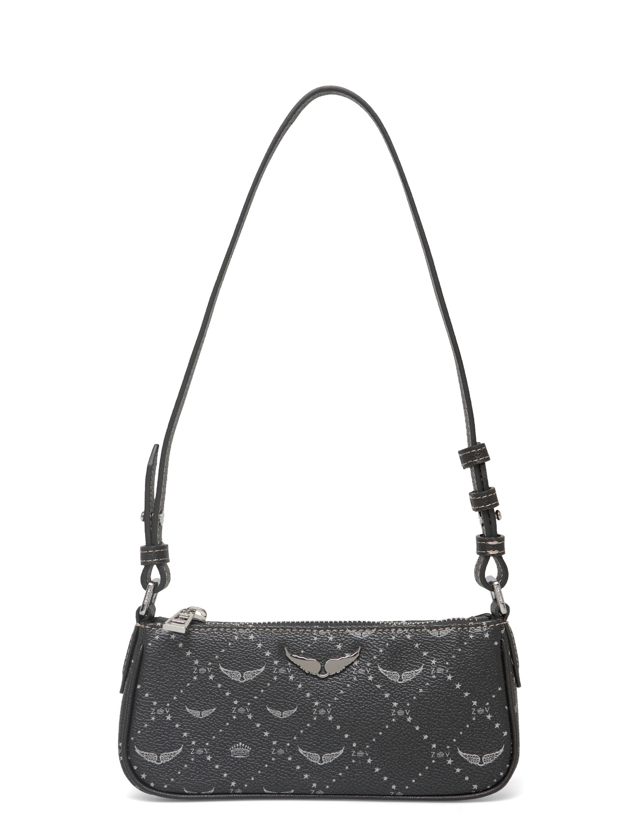 Zadig & Voltaire Z Pocket Monogram, One Size, Black, Designere > Små Skuldertasker-Crossbody-Tasker, Dame