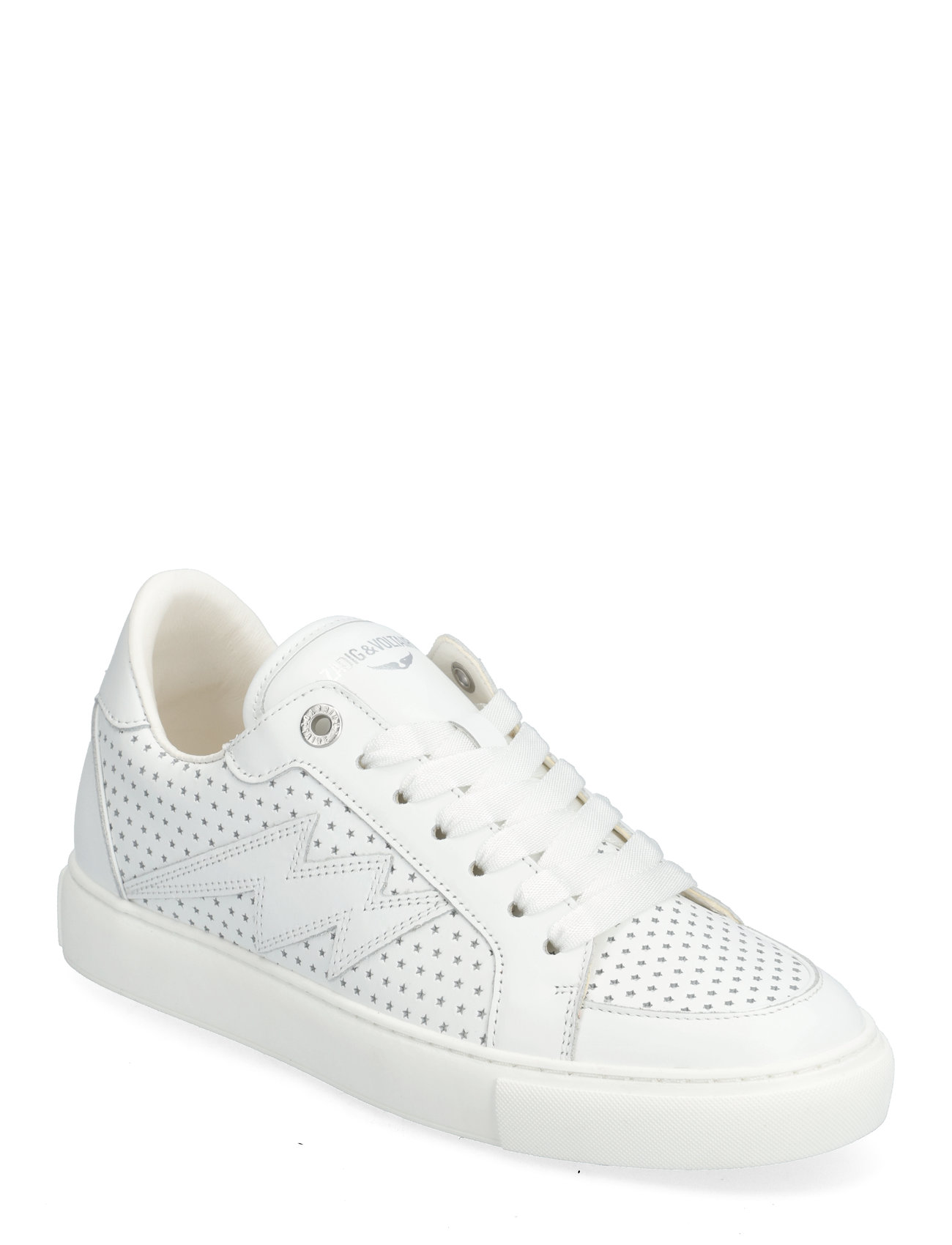 La Flash Smooth Calfskin Perfo Designers Sneakers Low-top Sneakers White Zadig & Voltaire