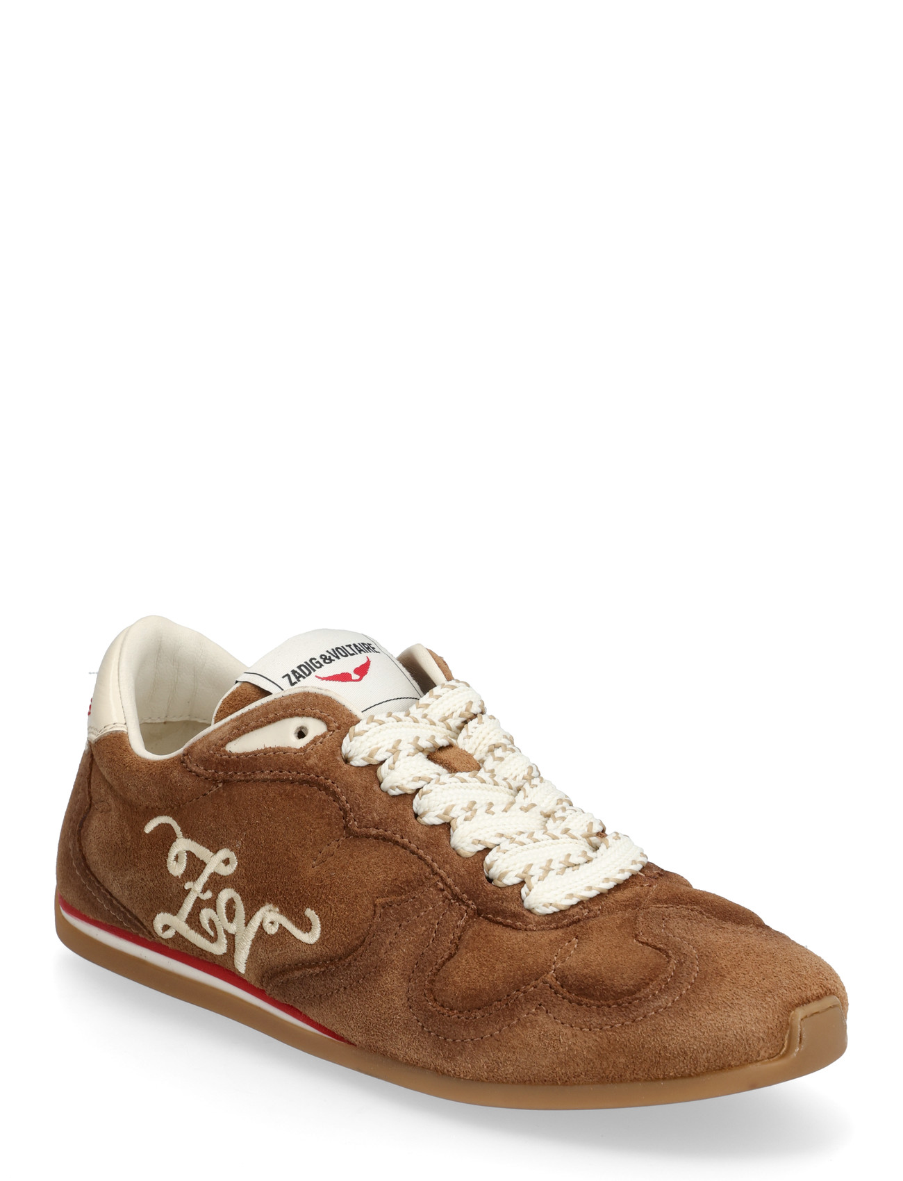 Zadig & Voltaire Zv Dance Suede, 37, Brown, Sneakers > Sneakers Med Lav Top, Dame