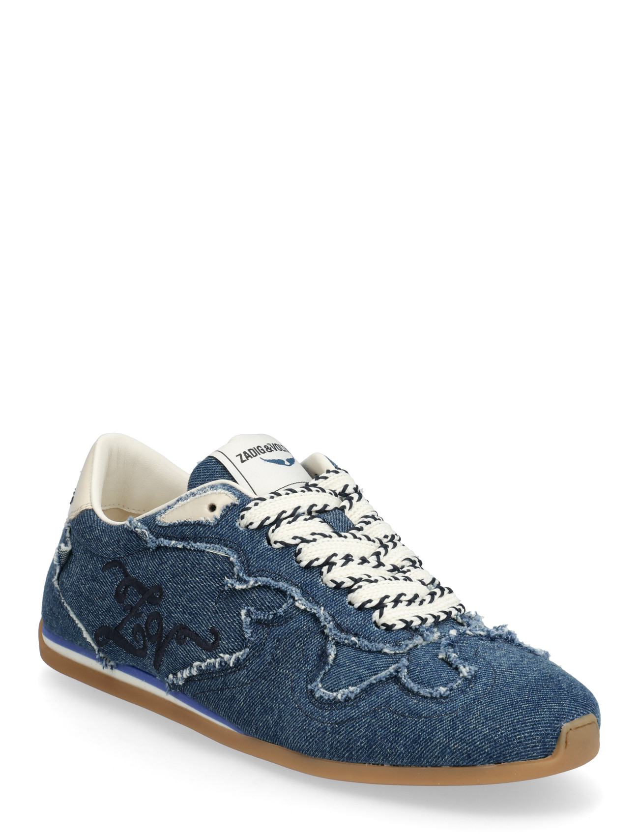 Zadig & Voltaire Zv Dance Denim, 39, Blue, Sneakers > Sneakers Med Lav Top, Dame