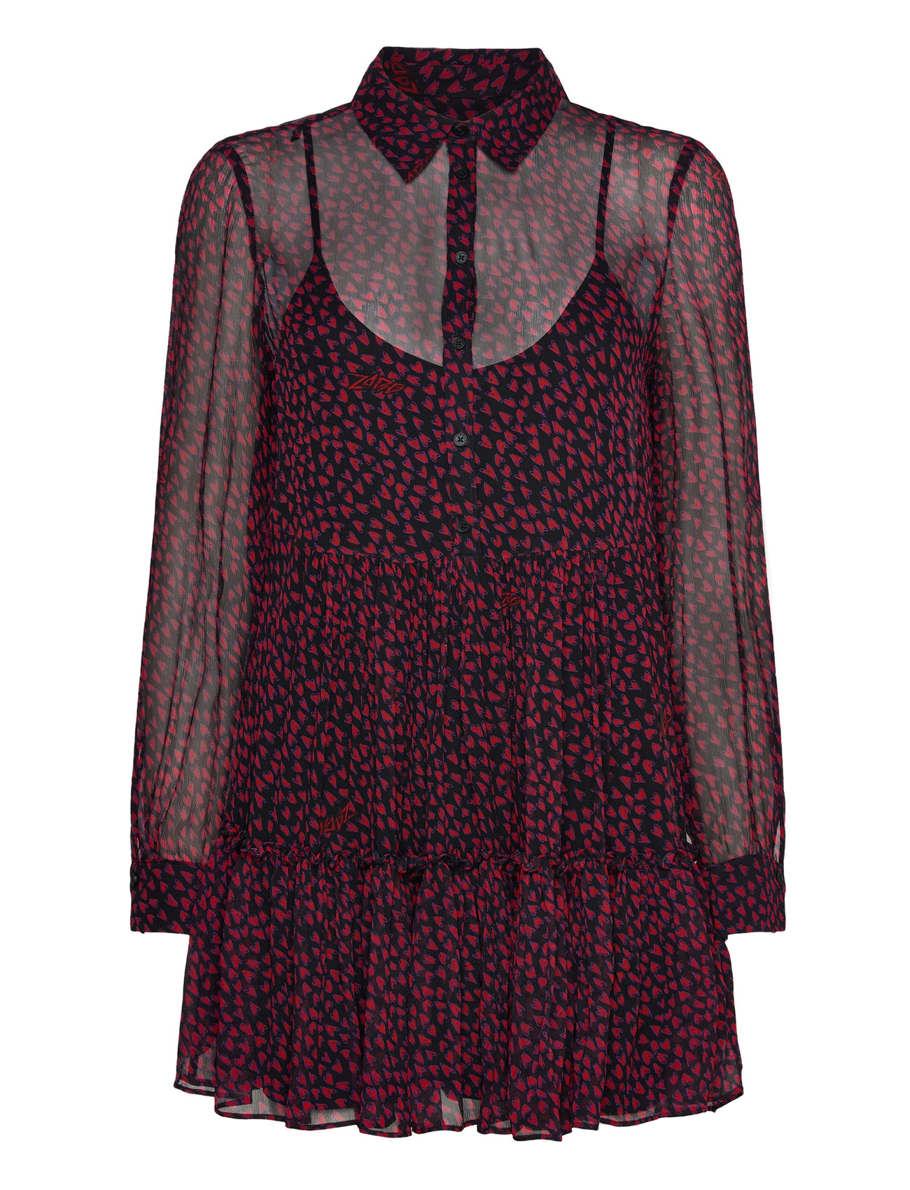 ZADIG & VOLTAIRE Razyele Mousseline Crush Rot - S - Damen