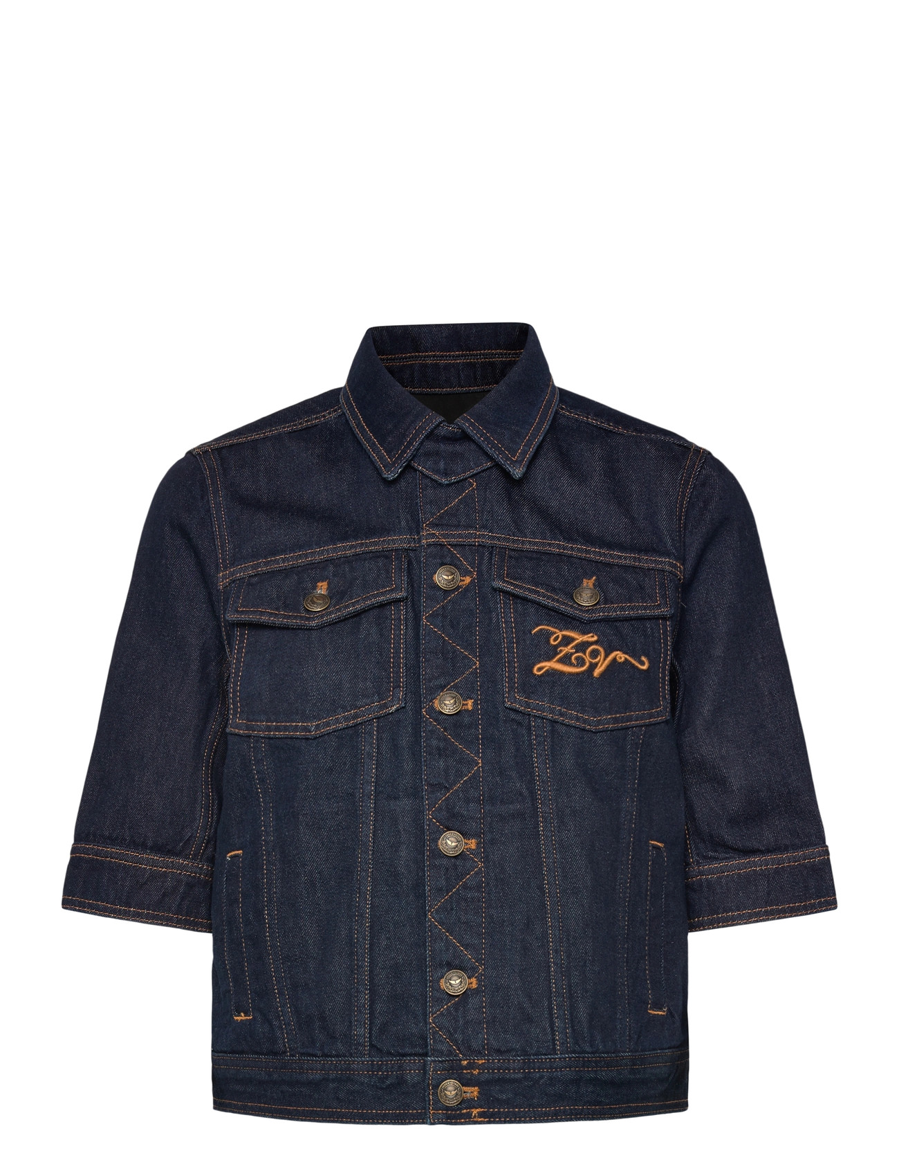 Zadig & Voltaire Kyo Denim Eco Brut, M, Blue, Jakker > Denim, Dame