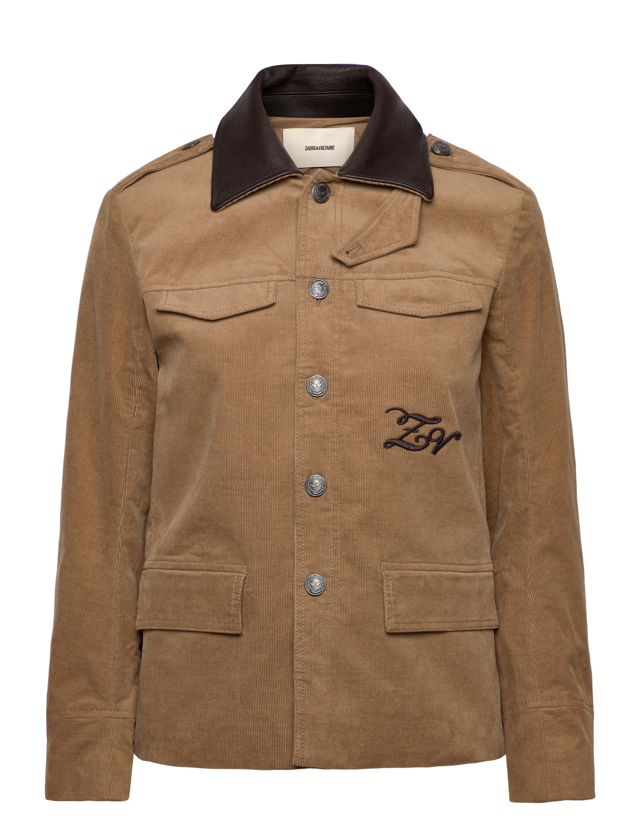 Zadig & Voltaire Veram Corduroy, L, Brown, Jakker > Utility-Jakker, Dame