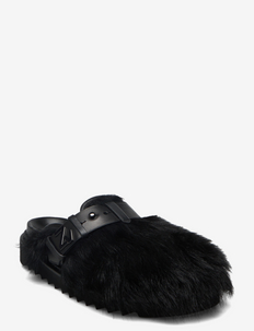 ALPHA MULE HAIRY LAMBSKIN - chaussures tendance - black