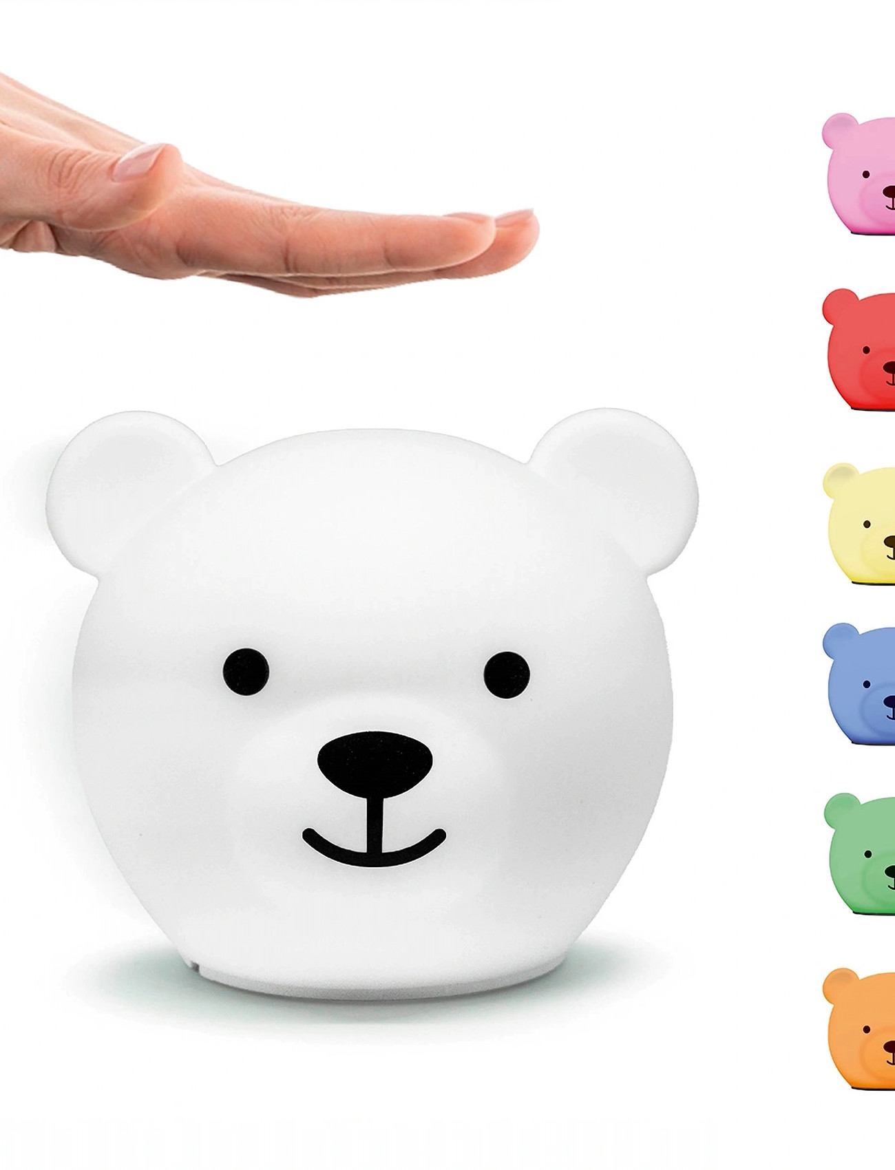 ZAZU Bor The Bear Nightlight, One Size, White, Belysning > Natlamper, Børn