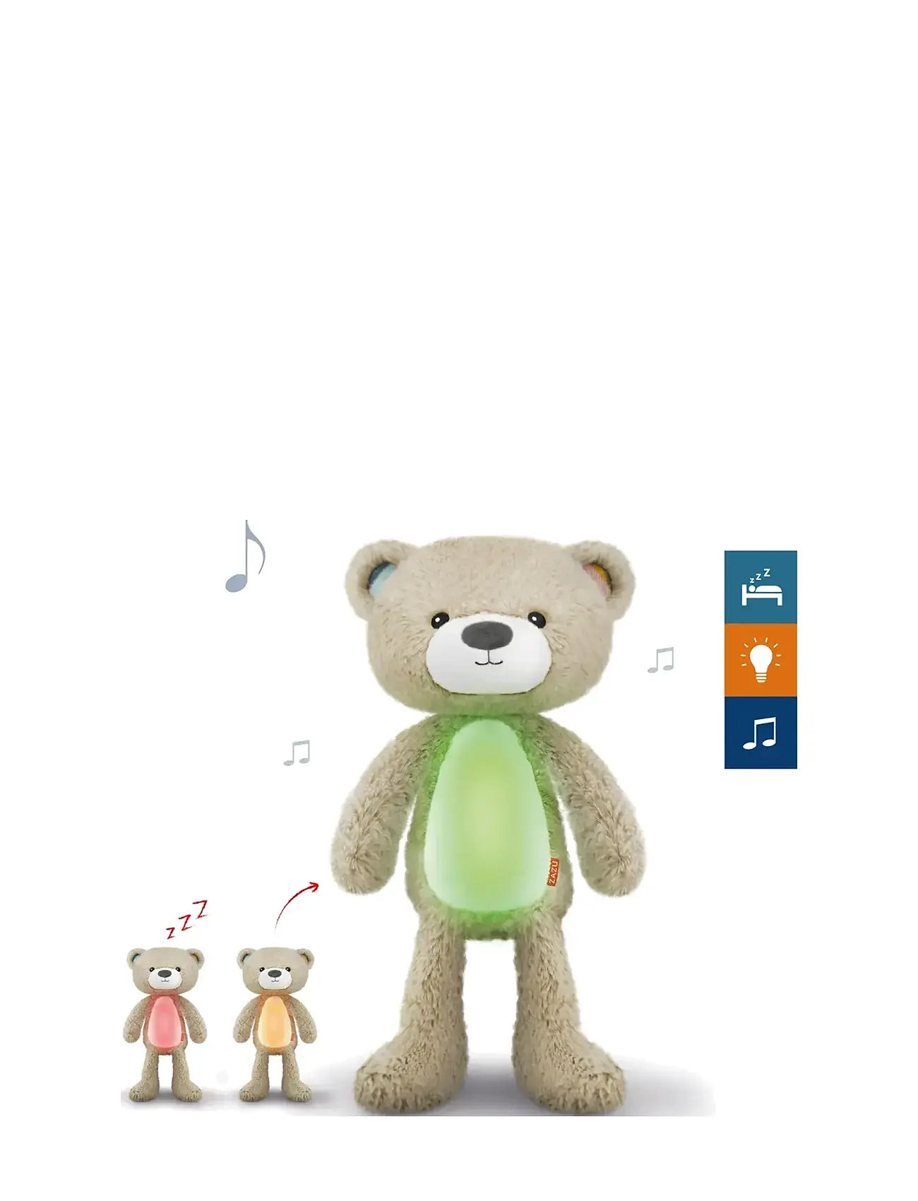 ZAZU Brody The Bear Sleeptrainer, One Size, Brown, Belysning > Natlamper, Børn