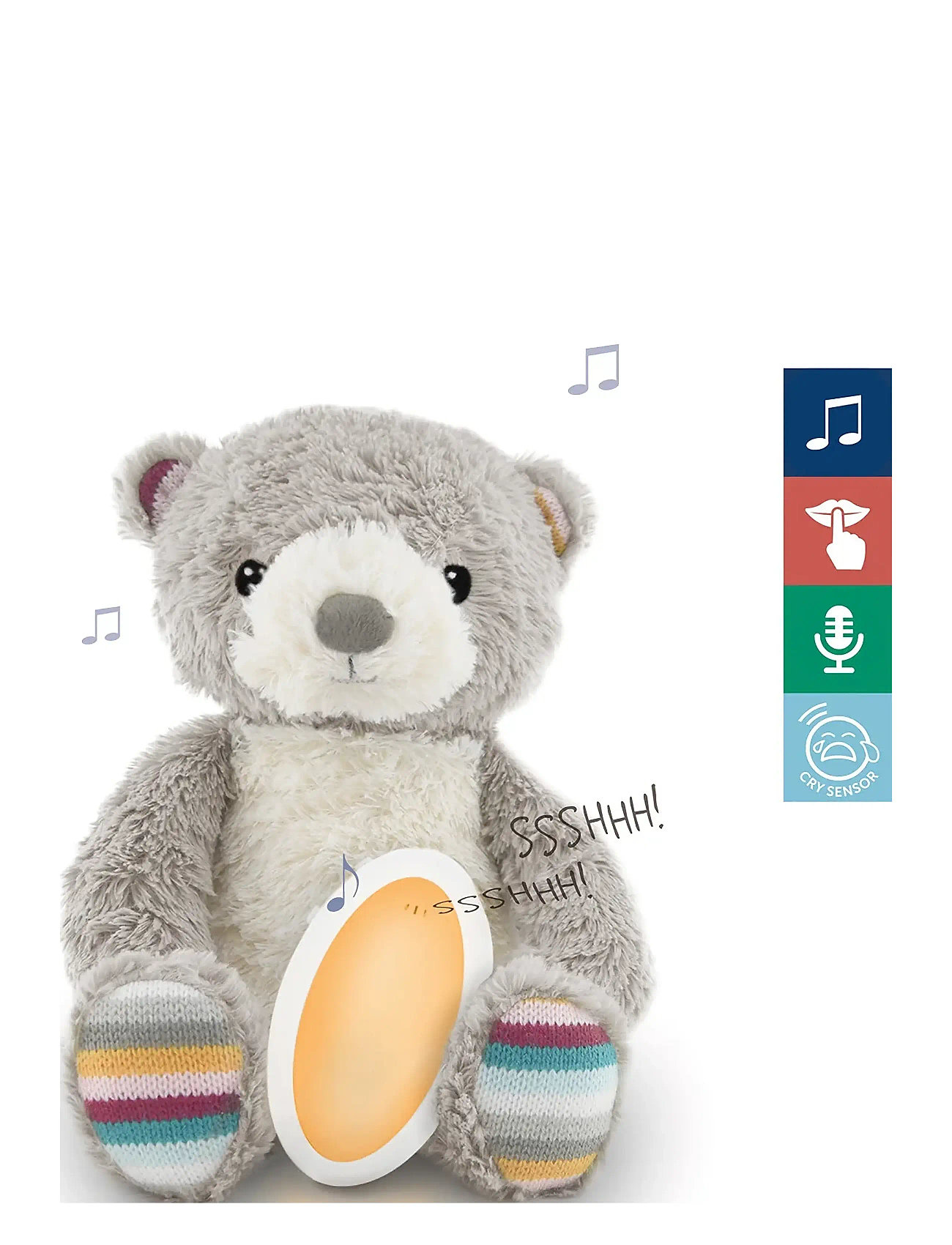 ZAZU Bruno The Bear Sleep Shusher, One Size, Beige, Belysning > Natlamper, Børn
