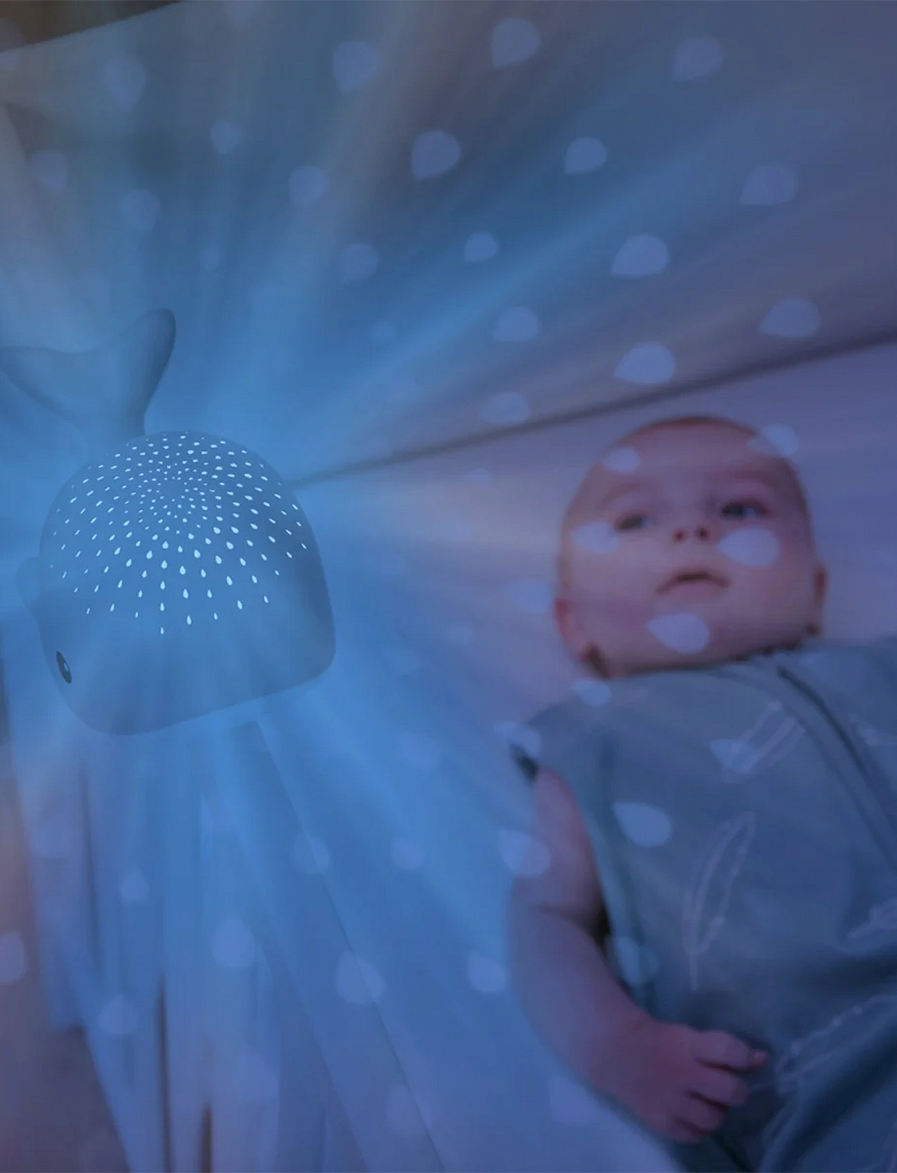 ZAZU Wally The Whale Projector, One Size, Grey, Belysning > Natlamper, Børn