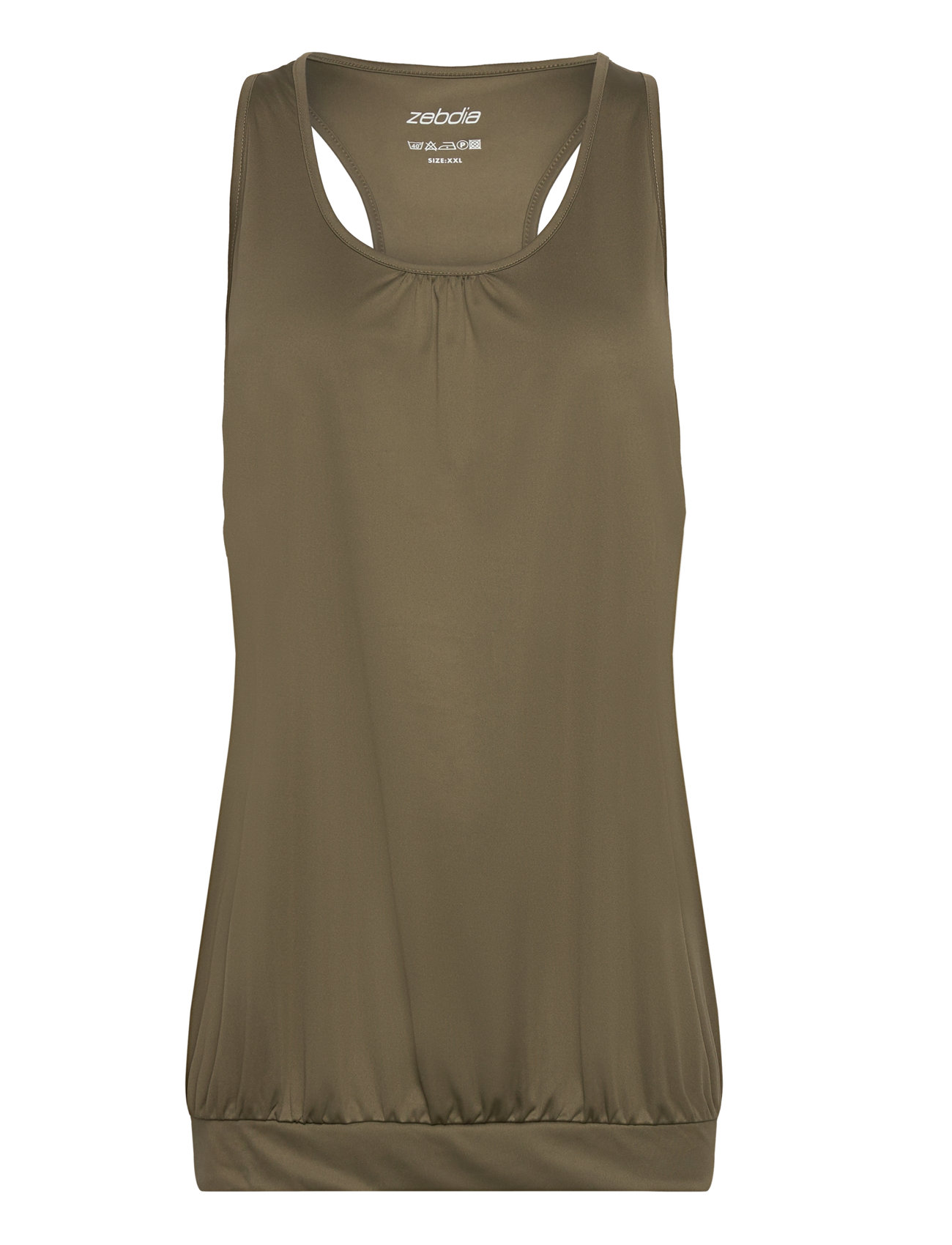 ZEBDIA Damen Sport Oberteil Khaki - XS - Damen