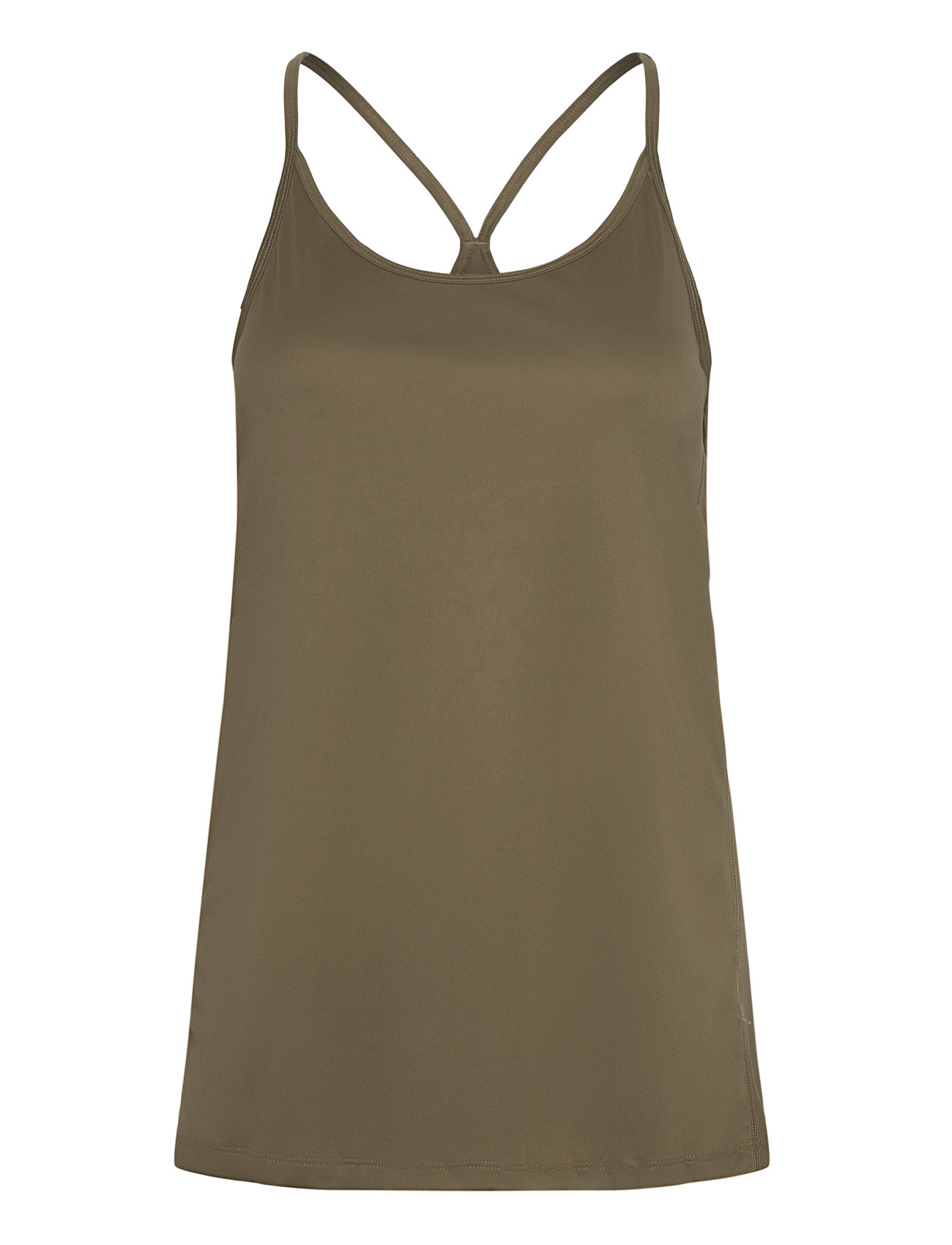 Women Sports Strap Top Khaki ZEBDIA
