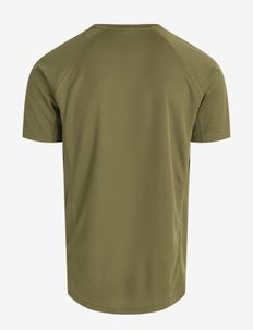 Mens Sports T-Shirt with Chest Print - koszulki i t-shirty - army