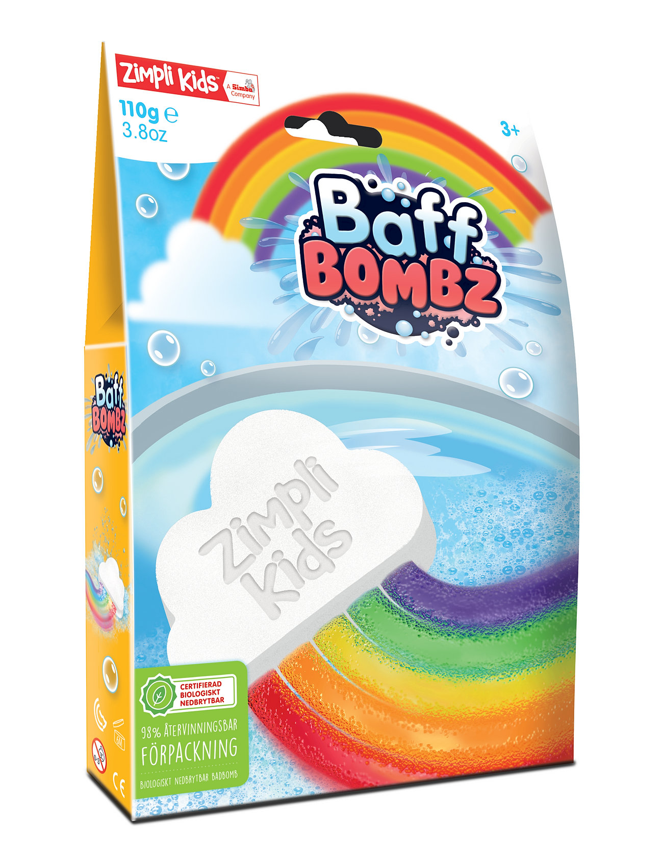 Zimpli Kids Baff Bombz Rainbow Patterned Zimpli Kids