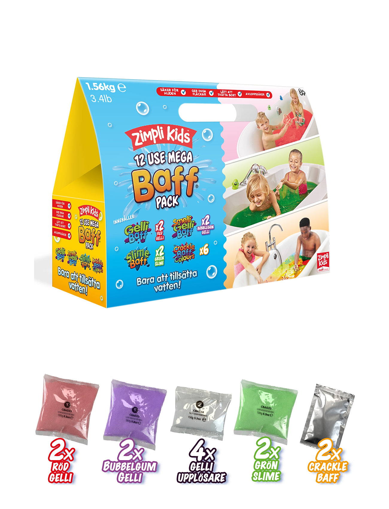Zimpli Kids Gelli Baff Mega Pack Toys Bath & Water Toys Bath Toys Multi/patterned Zimpli Kids