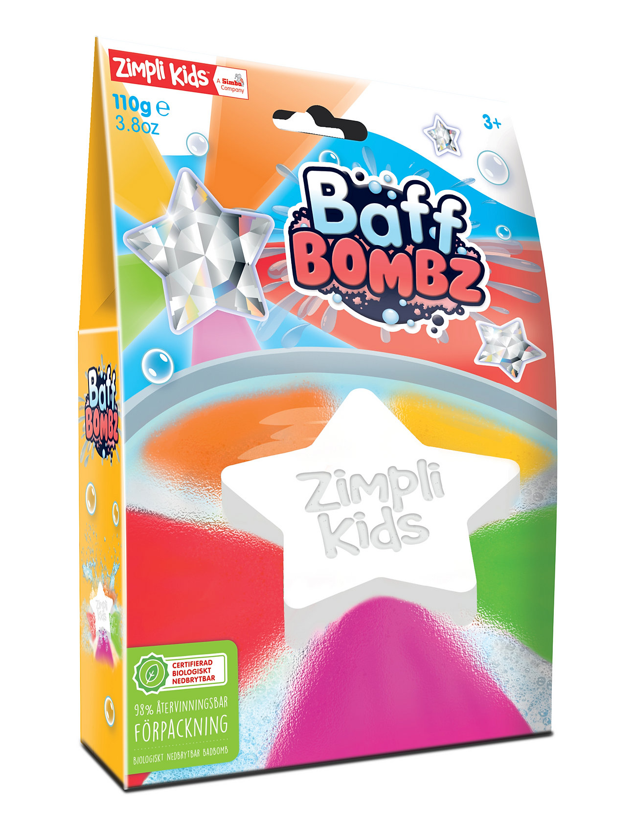 Zimpli Kids Baff Bombz Star Toys Bath & Water Toys Bath Toys Multi/patterned Zimpli Kids
