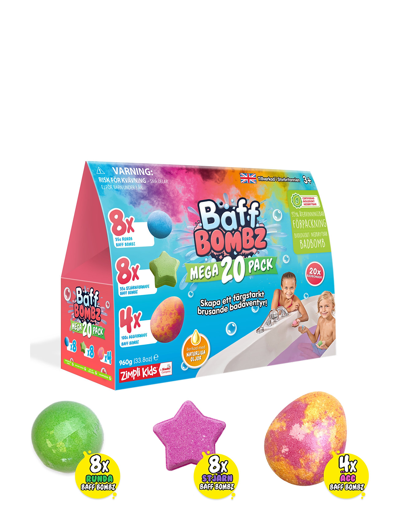 Zimpli Kids Baff Bombz Mega Pack Toys Bath & Water Toys Bath Toys Multi/patterned Zimpli Kids