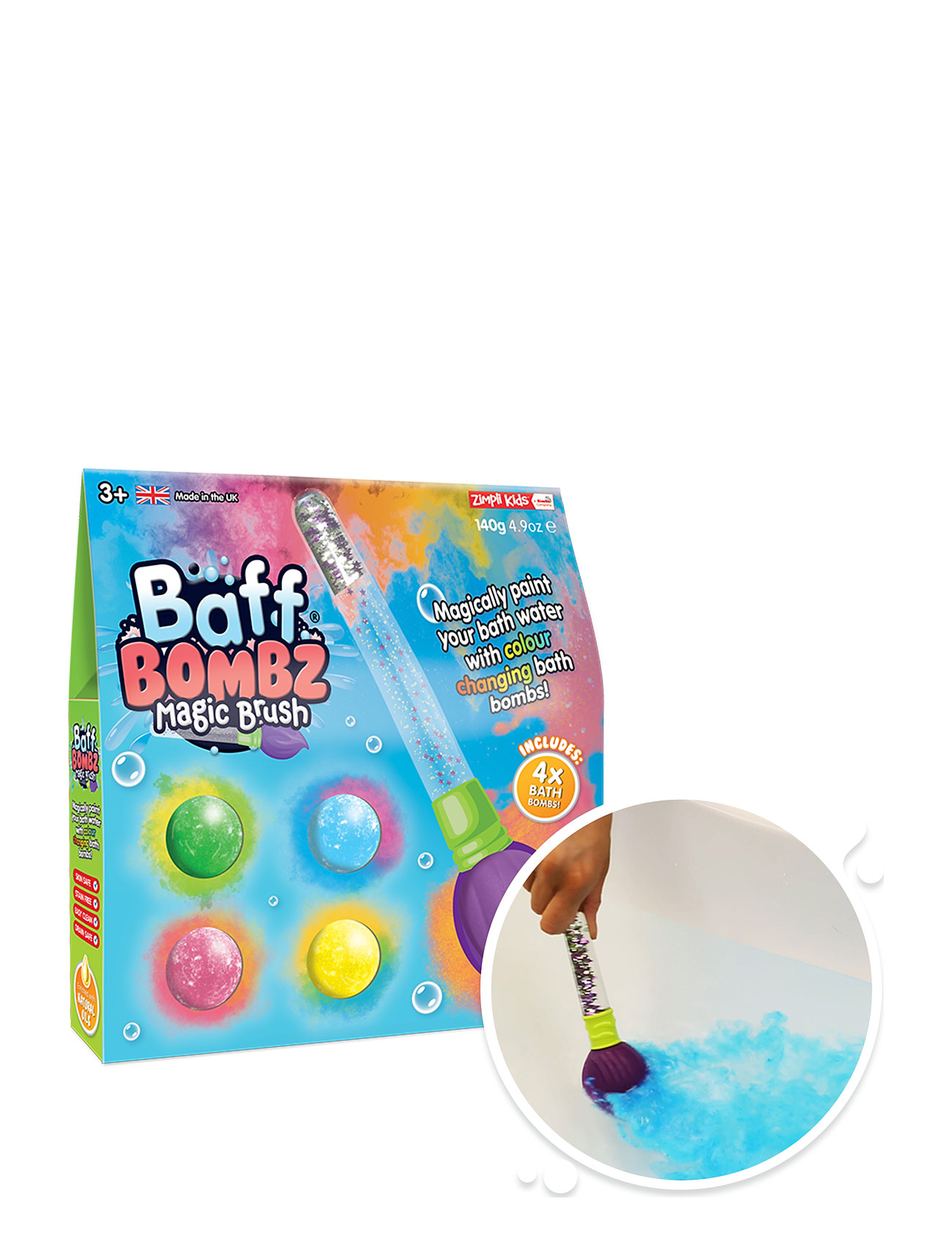 Zimpli Kids Baff Bomb Magic Brush Toys Bath & Water Toys Bath Toys Multi/patterned Zimpli Kids