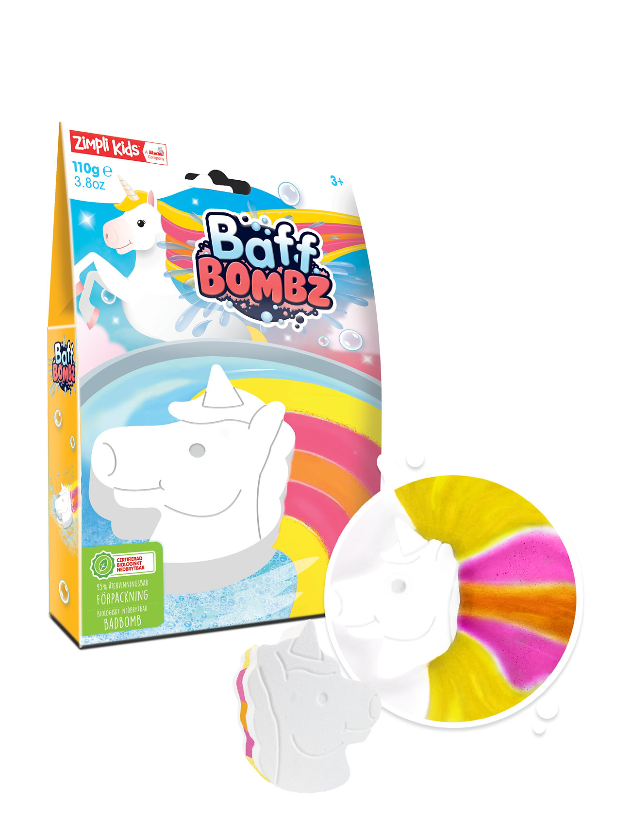 Zimpli Kids Baff Bombz Unicorn Toys Bath & Water Toys Bath Toys Multi/patterned Zimpli Kids