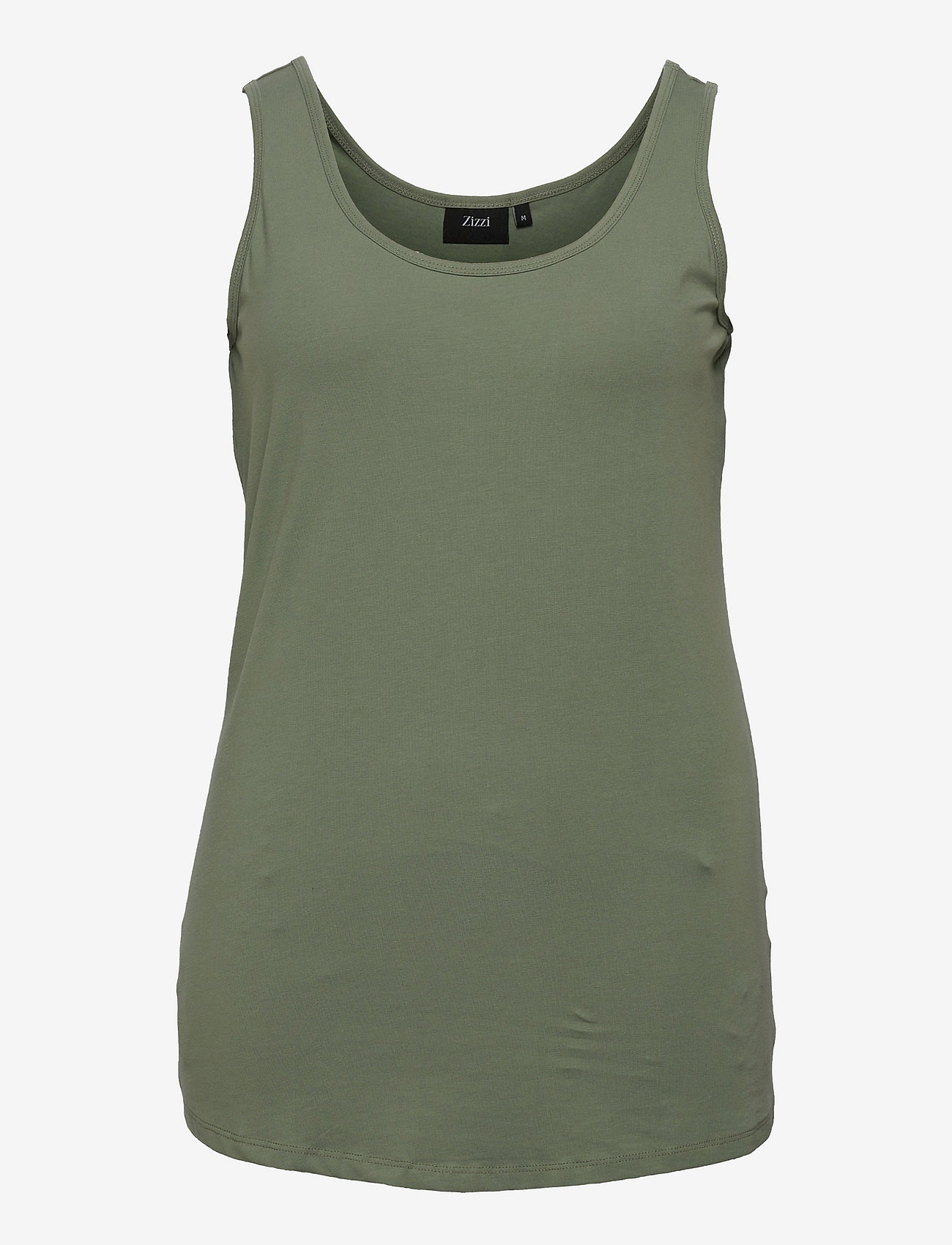 Zizzi Tank Top Plus Size Cotton (Green) - kr | Boozt.com