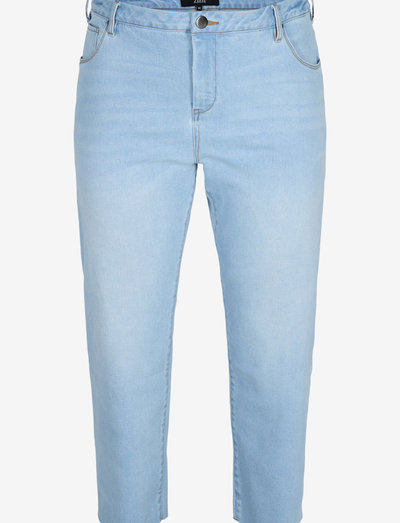 JVERA, CROP, STRAIGHT JEANS - straight jeans - super l.blue denim