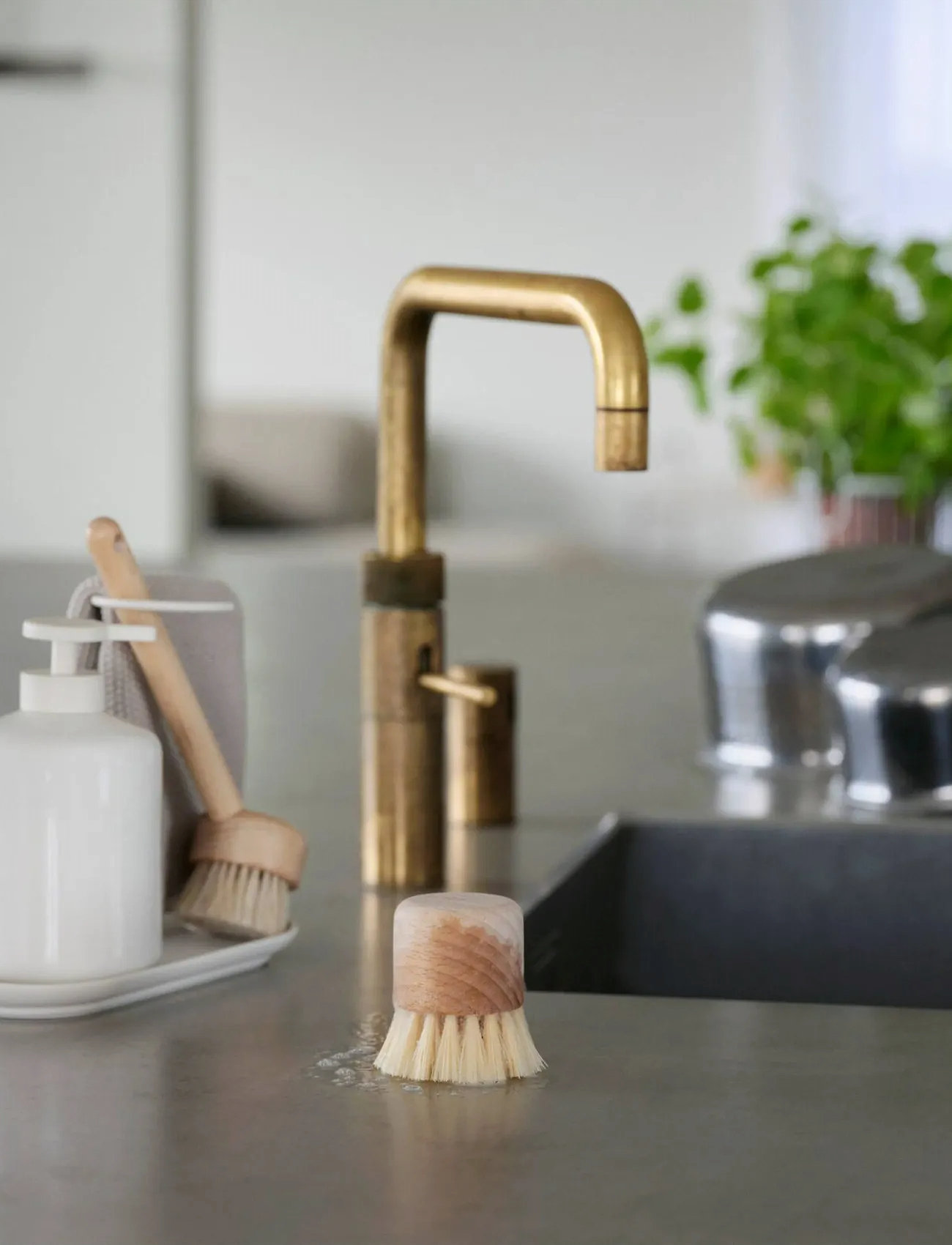 Zone Denmark Opvaskesæt Inu, One Size, White, Dishes > Dish Brushes, Unisex