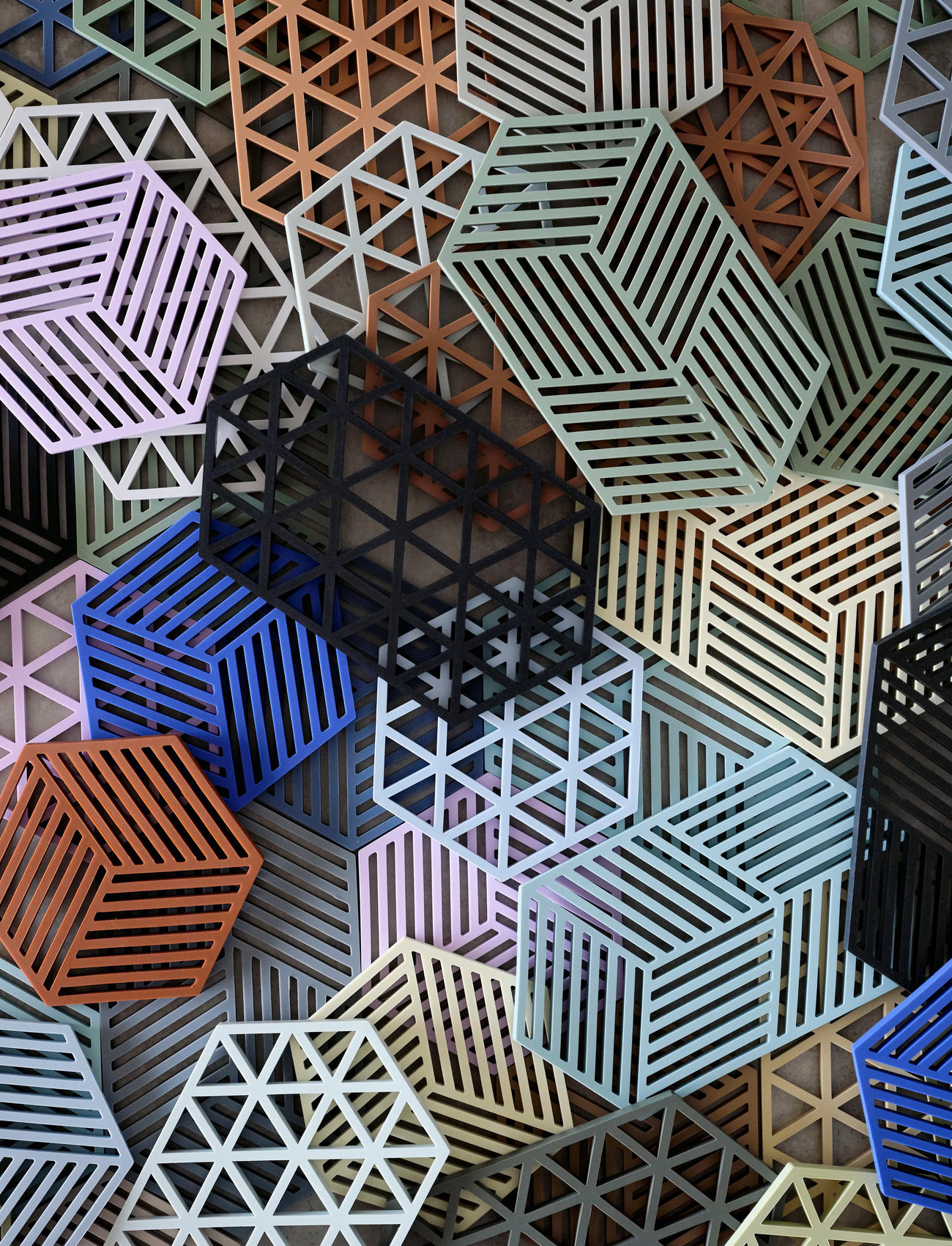 Zone Denmark Bordskåner Hexagon, 16X 14X 0.9 cm, Blue, Gryder Og Pander > Grydeunderlag, Unisex