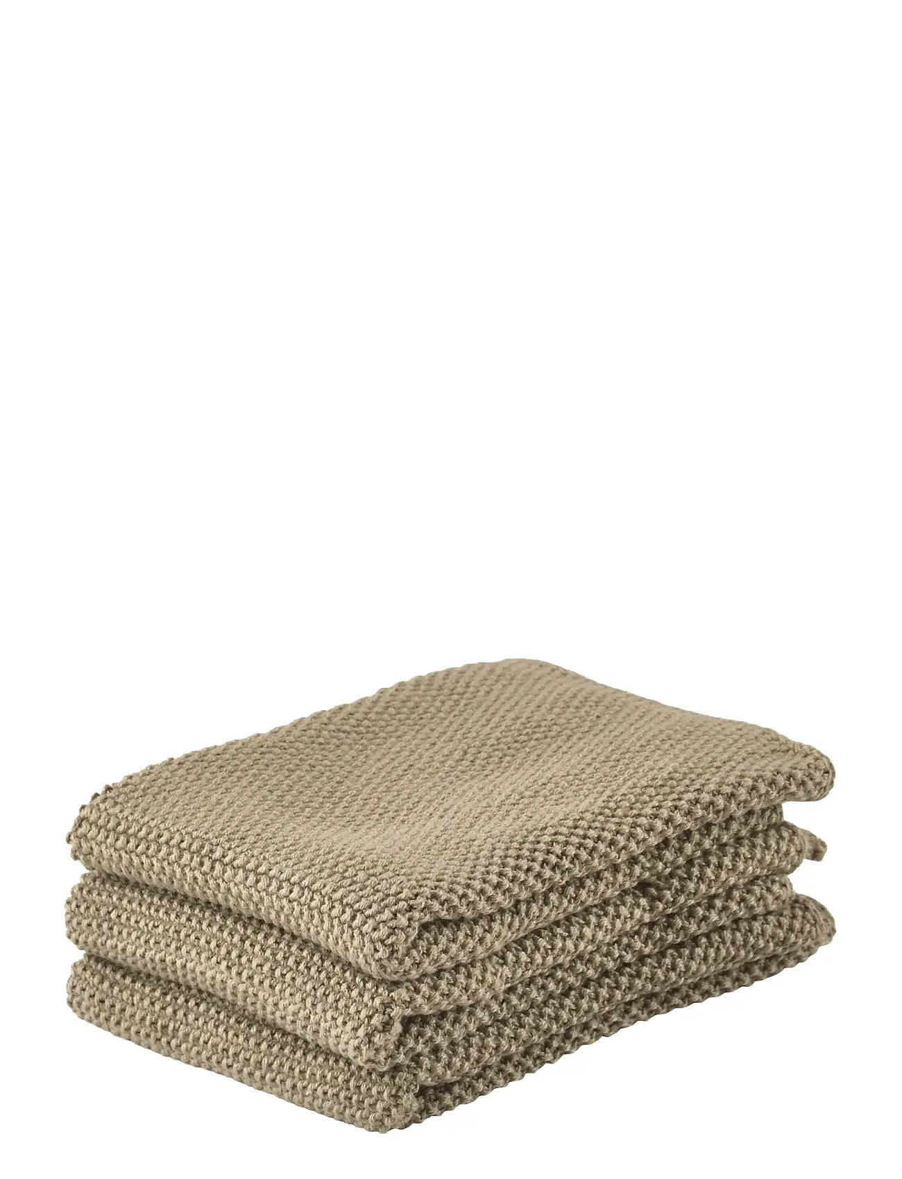 Zone Denmark Karklud 3 Stk. Khaki, 27X27X0.3 cm x 27, Beige, Dishes > Dish Cloths, Unisex