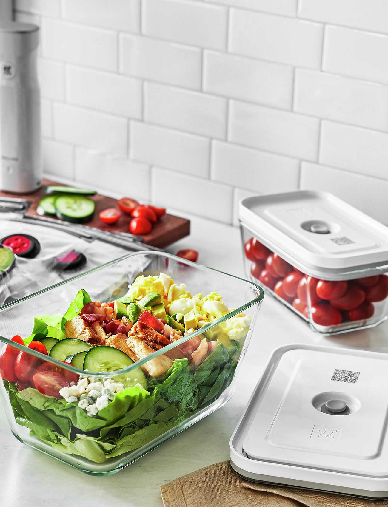 Zwilling Fresh & Save, Vakuumbeholder L Grå Glas, One Size, Nude, Køkkenopbevaring > Kasser Og Beholdere, Unisex