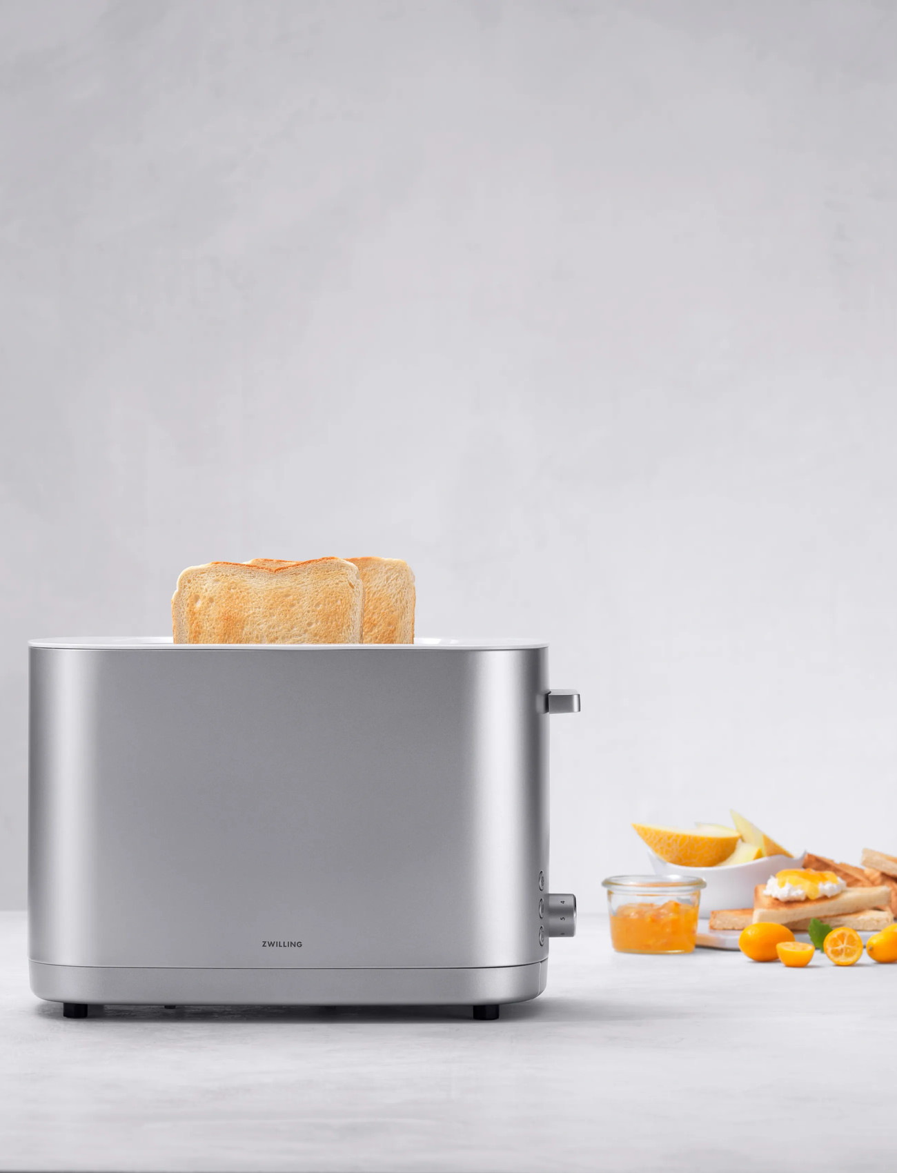 Zwilling Brödrost Med Bull/Bröd Värmare, 2 Korta Fack, 1000W Silver, 2 S, Silver, Køkkenmaskiner > Brødristere, Unisex