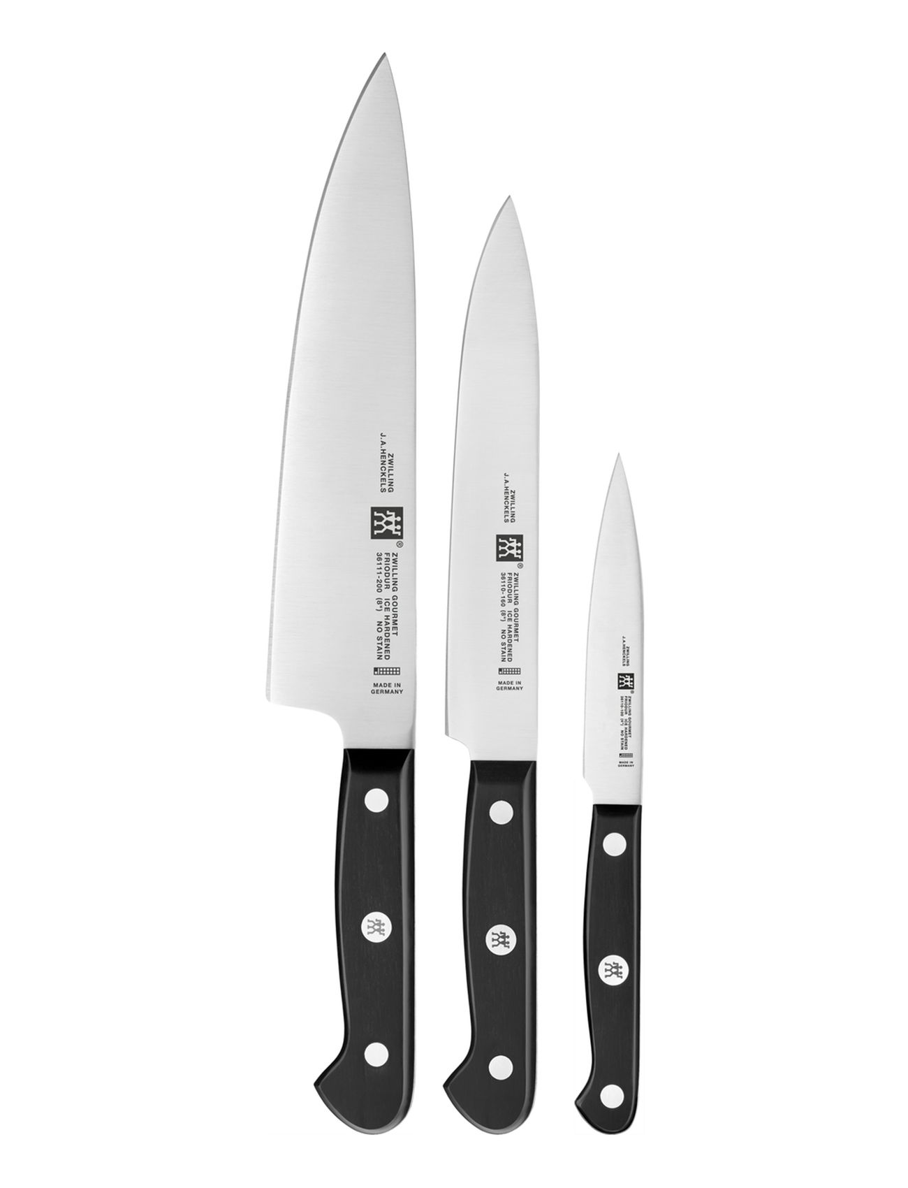 ZWILLING Knife Set, 3-Pcs Schwarz - One Size - Unisex