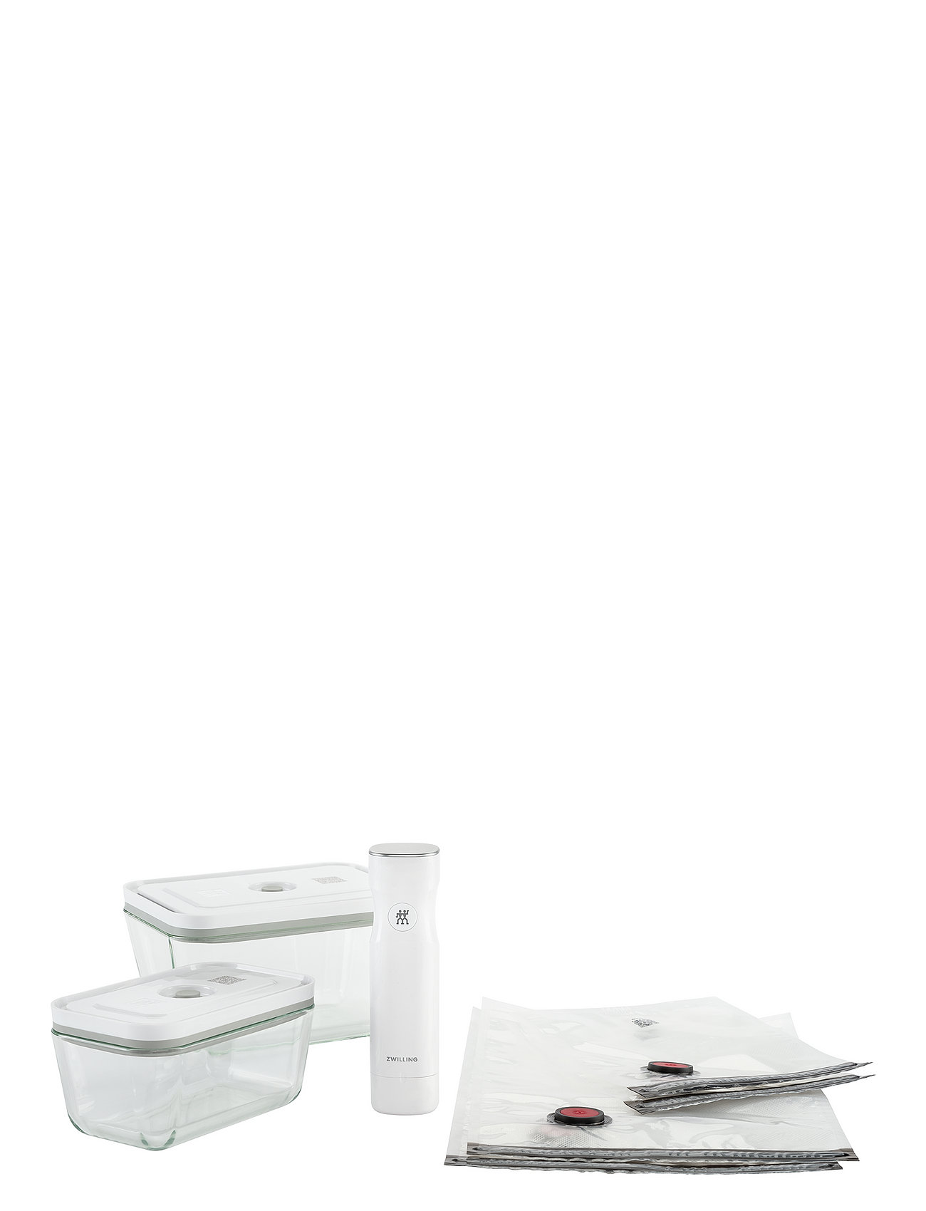 Fresh & Save, Vakuum Startpakke Glas Hvid Home Kitchen Kitchen Storage Boxes & Containers White Zwilling