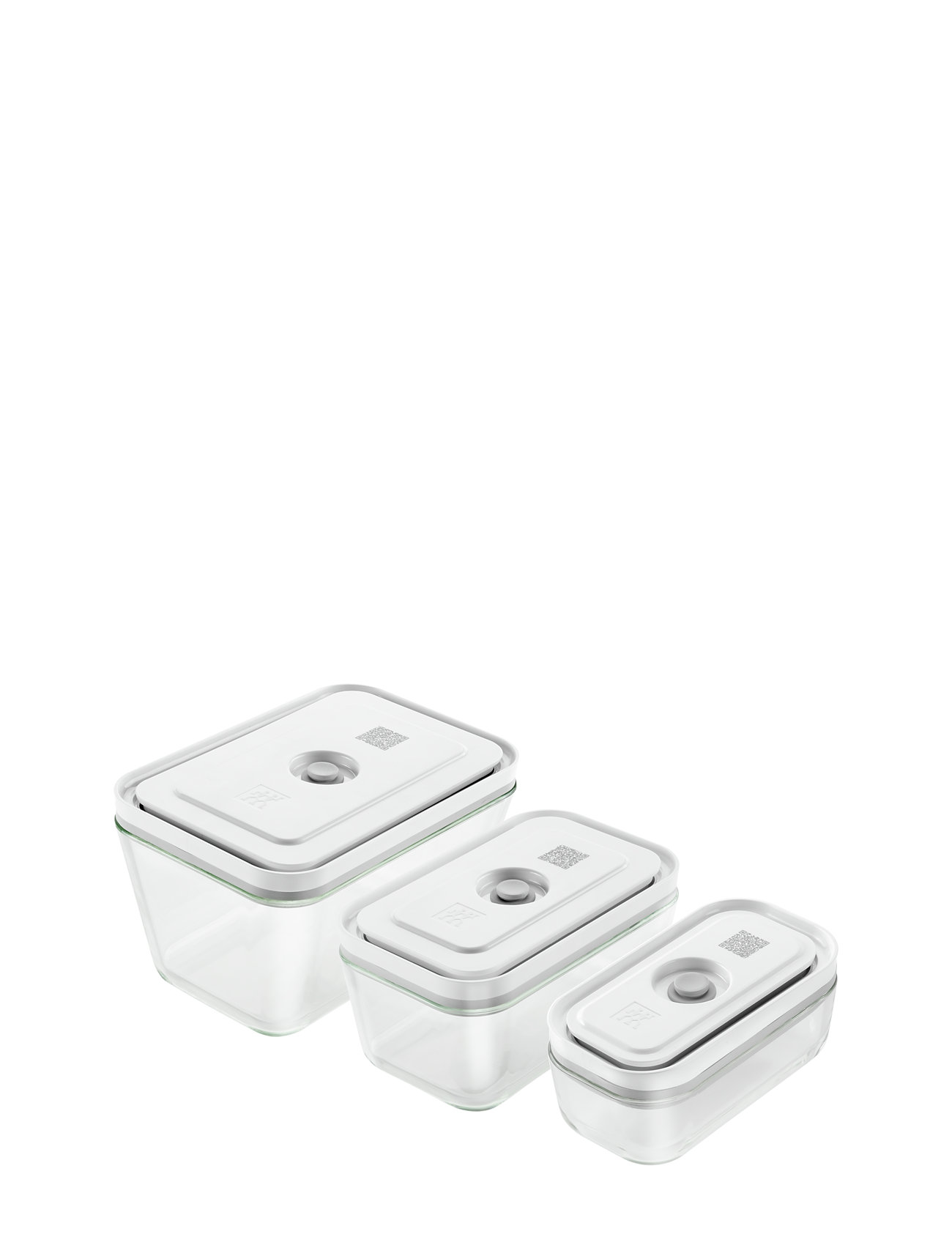 Fresh & Save, Vak.bokssæt S/M/L Grå Glas Home Kitchen Kitchen Storage Boxes & Containers Nude Zwilling