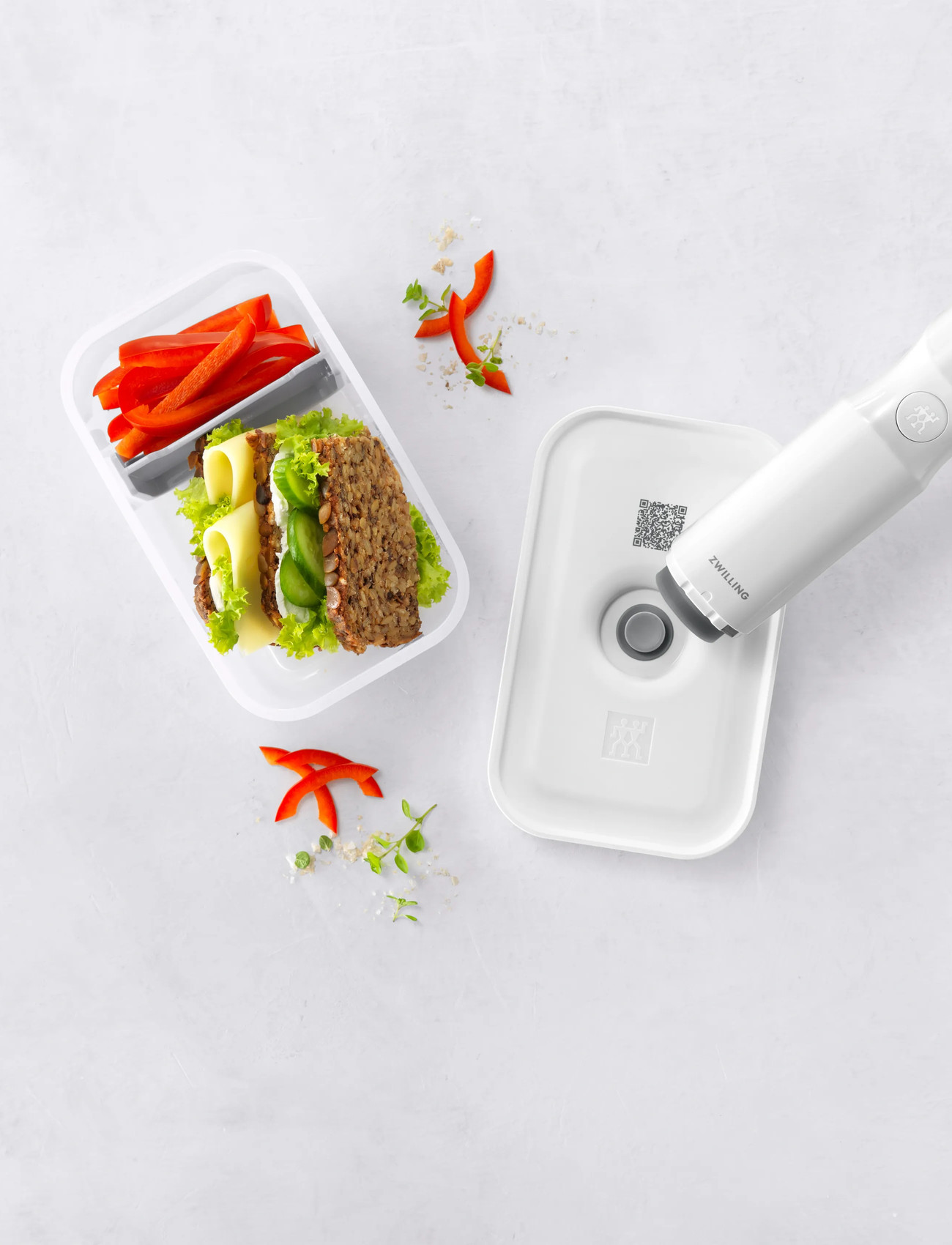 Zwilling Fresh & Save Vakuum Lunchbox M 800ml, 800 ml, White, Køkkenopbevaring > Kasser Og Beholdere, Unisex