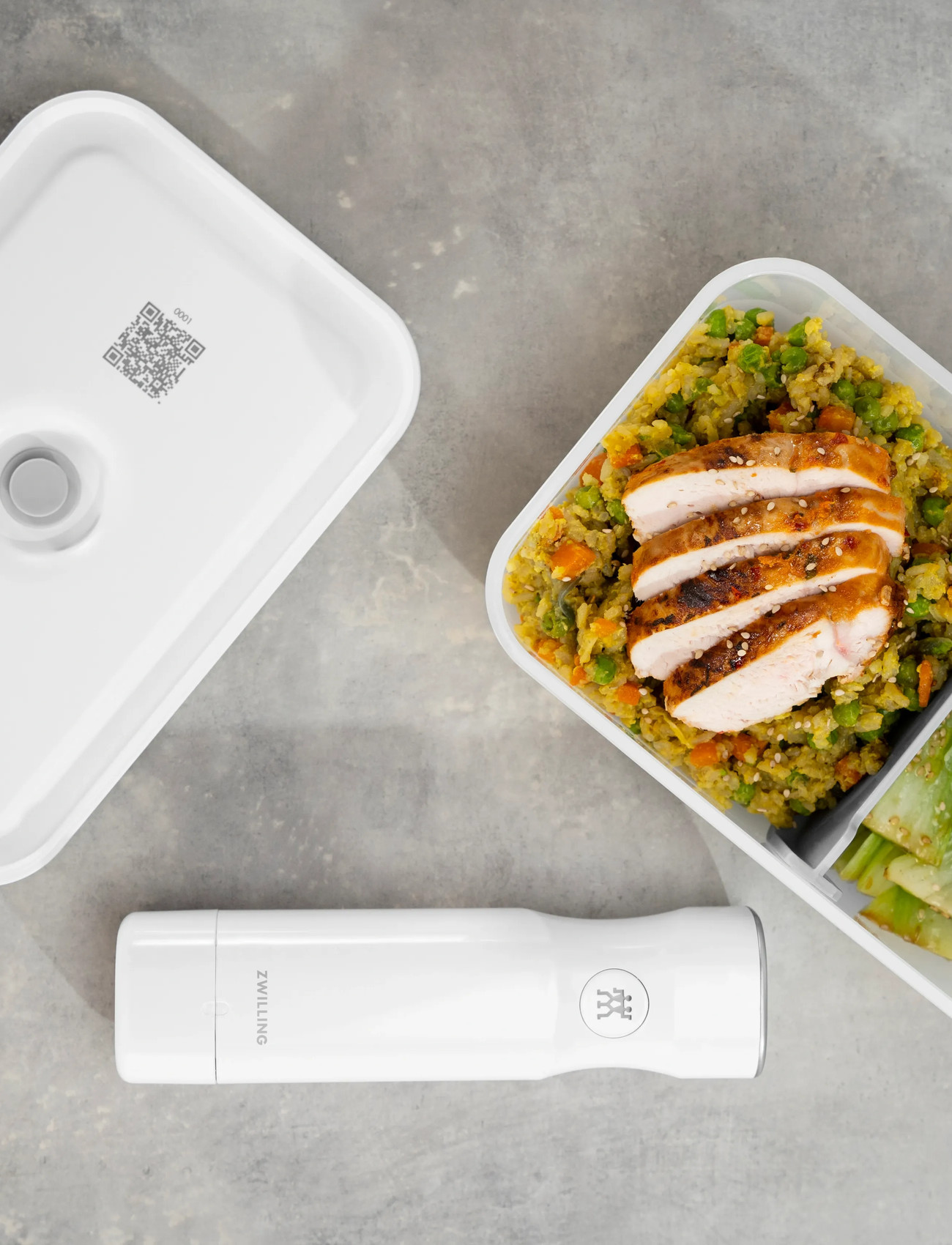 Zwilling Fresh & Save Vakuum Lunchbox 1600ml, 1.6 L, White, Køkkenopbevaring > Kasser Og Beholdere, Unisex