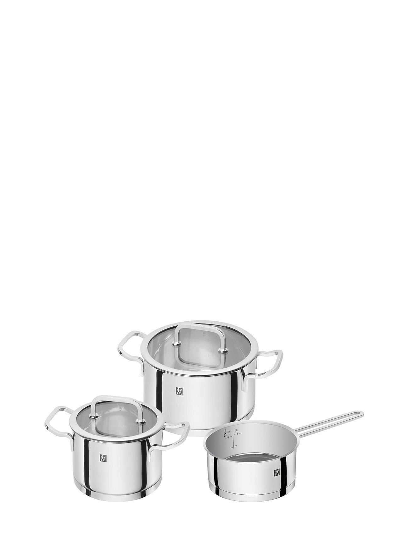 Moment S, Grydesæt 3-Del Rustfrit Stål Home Kitchen Pots & Pans Saucepan Sets Silver Zwilling