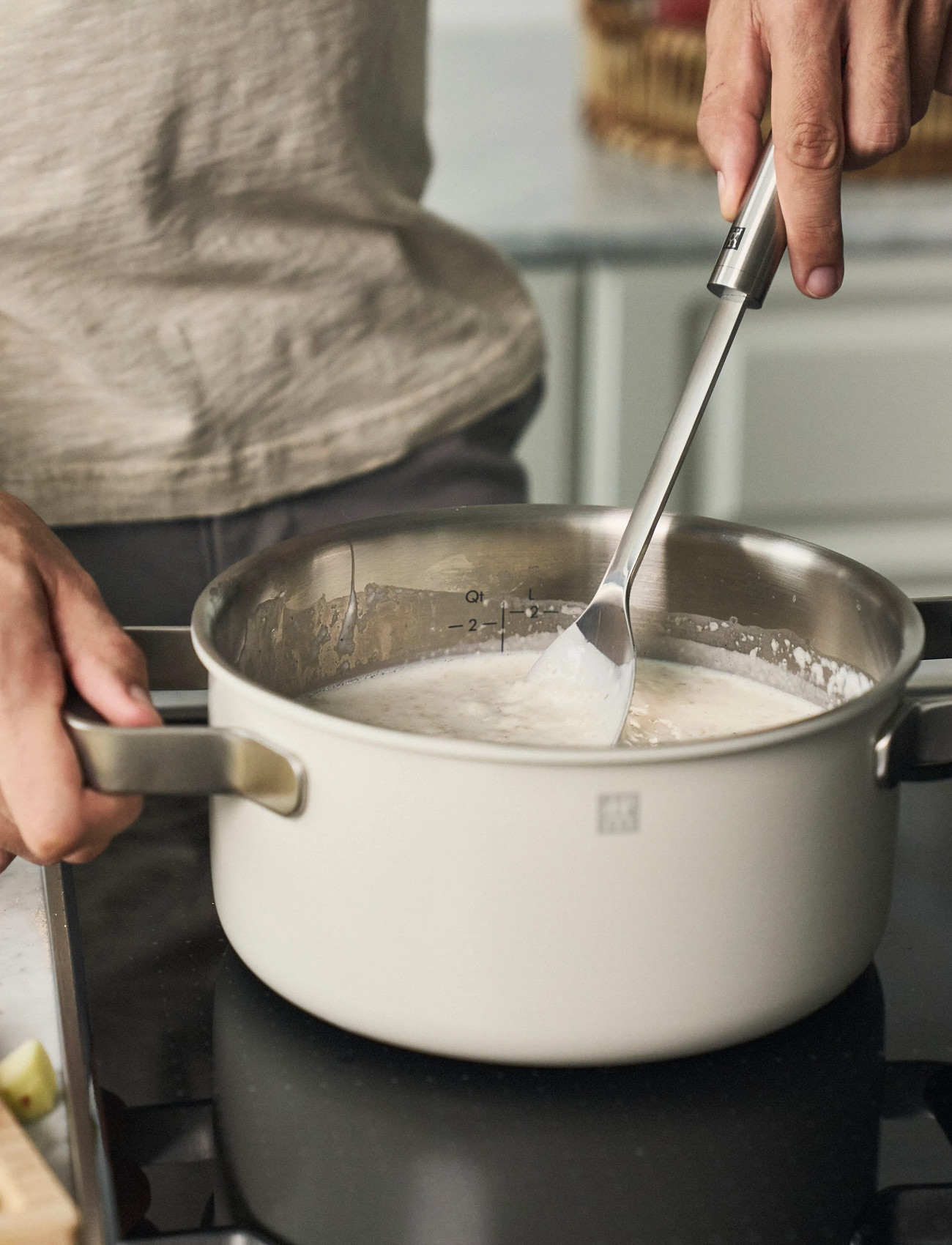 Zwilling Grytset Pure 3 Delar + 2 Lock, Elfenbens Vit., One Size, Cream, Gryder & Pander > Grydesæt, Unisex
